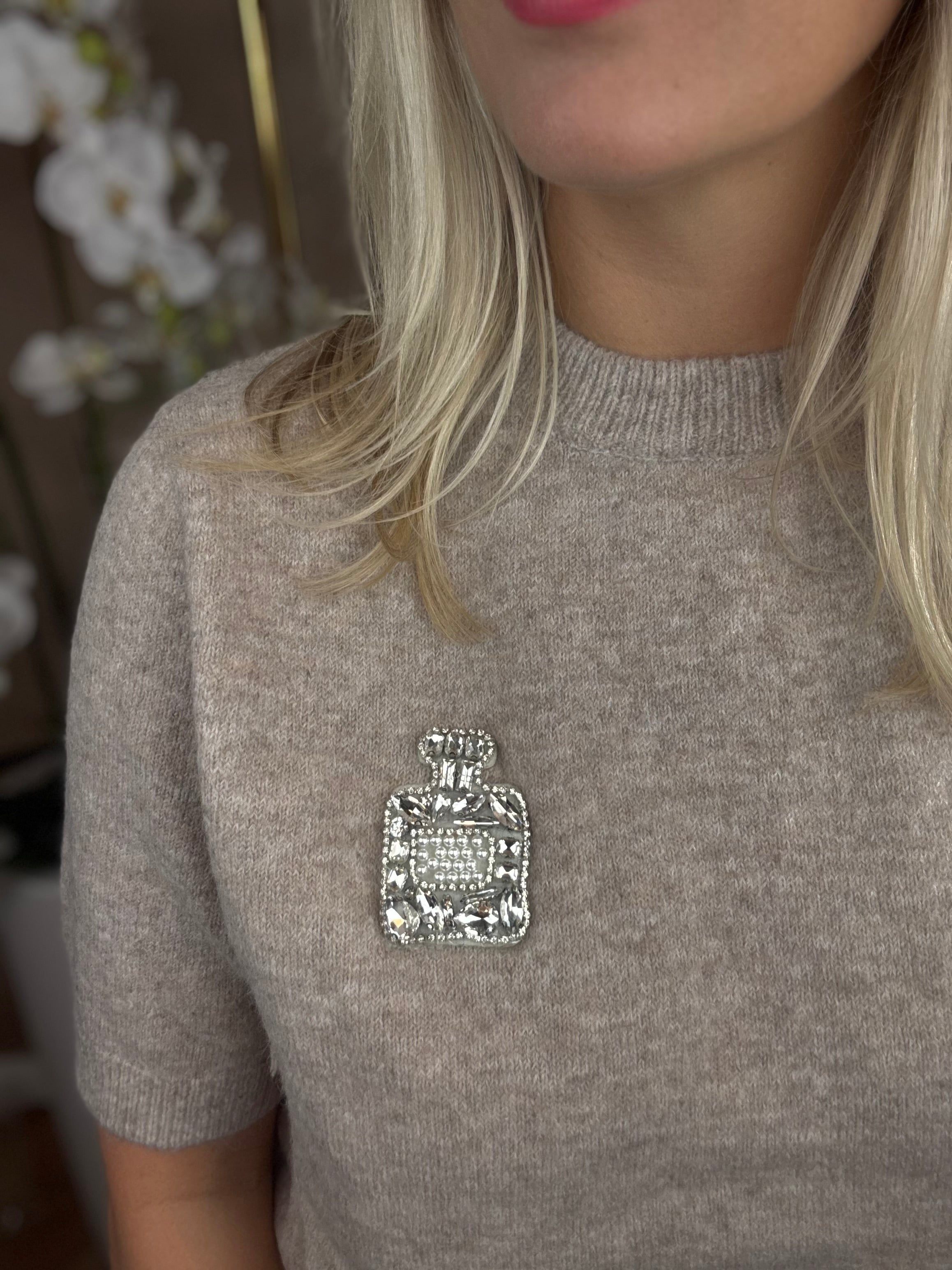 Shirt | Parfumflesje | Taupe