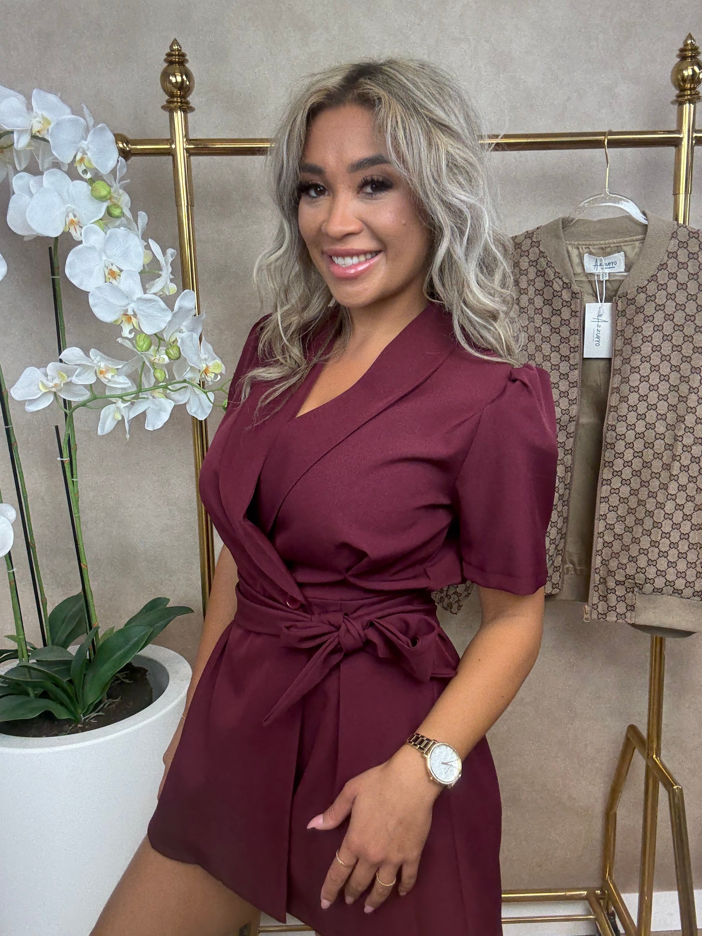 Jumpsuit | Milou | bordeaux rood