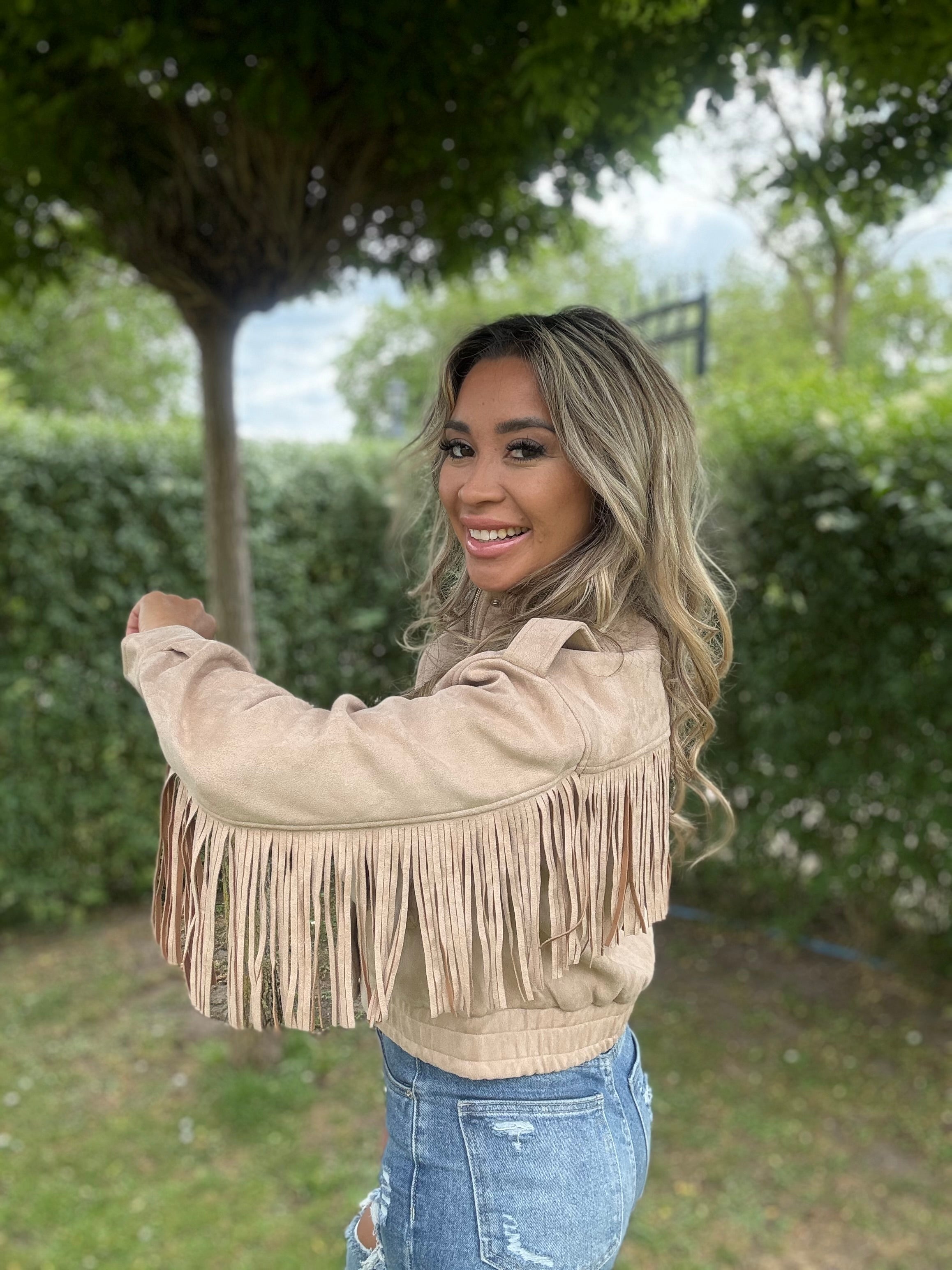 Jasje | Fringes | Taupe