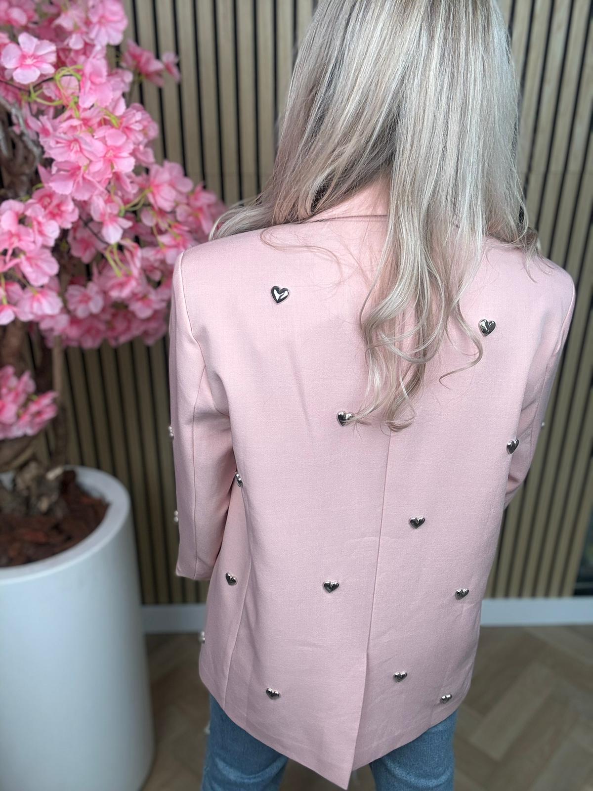Blazer | Hartjes | Roze
