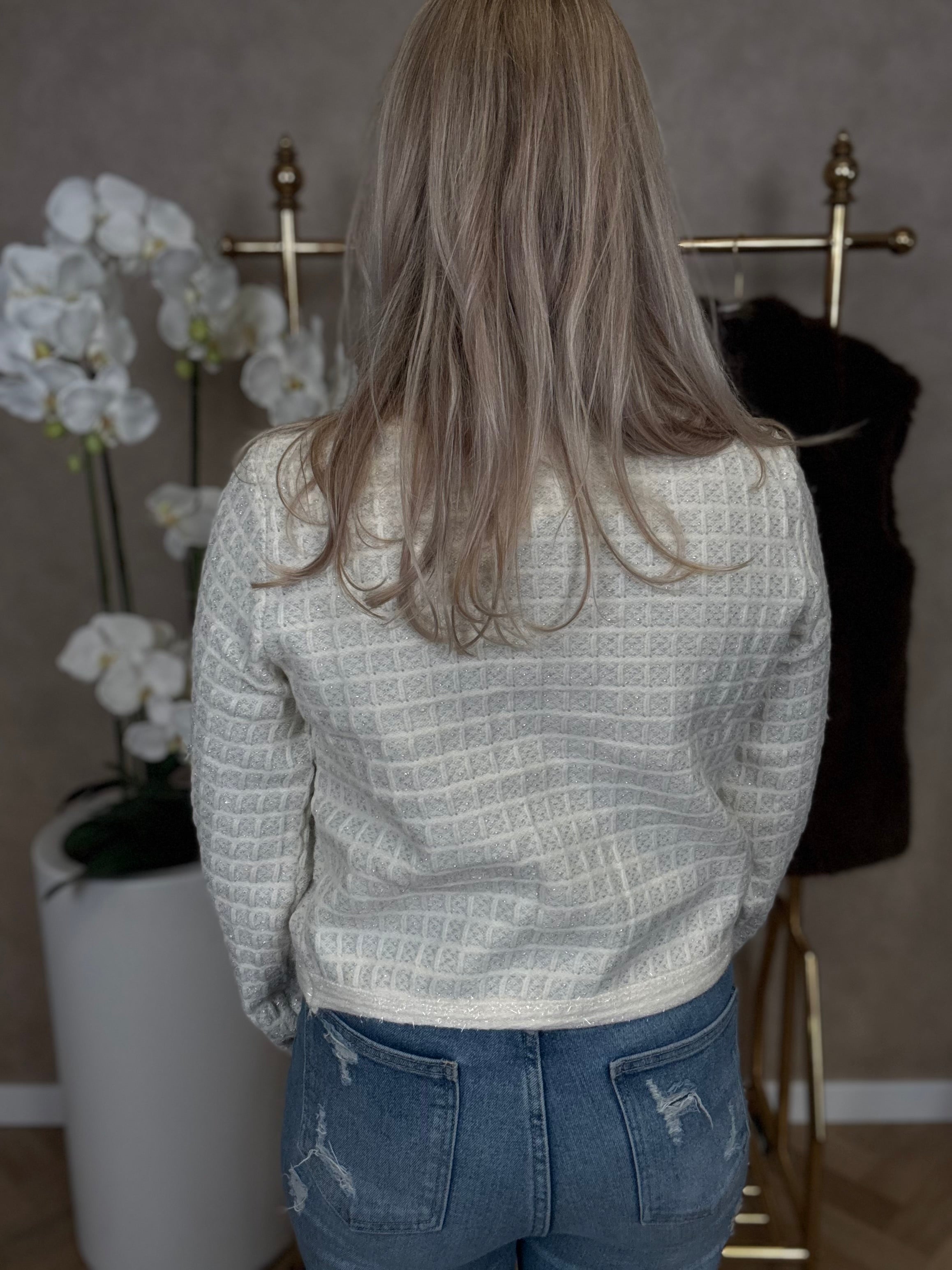 Vestje | Flower | Beige