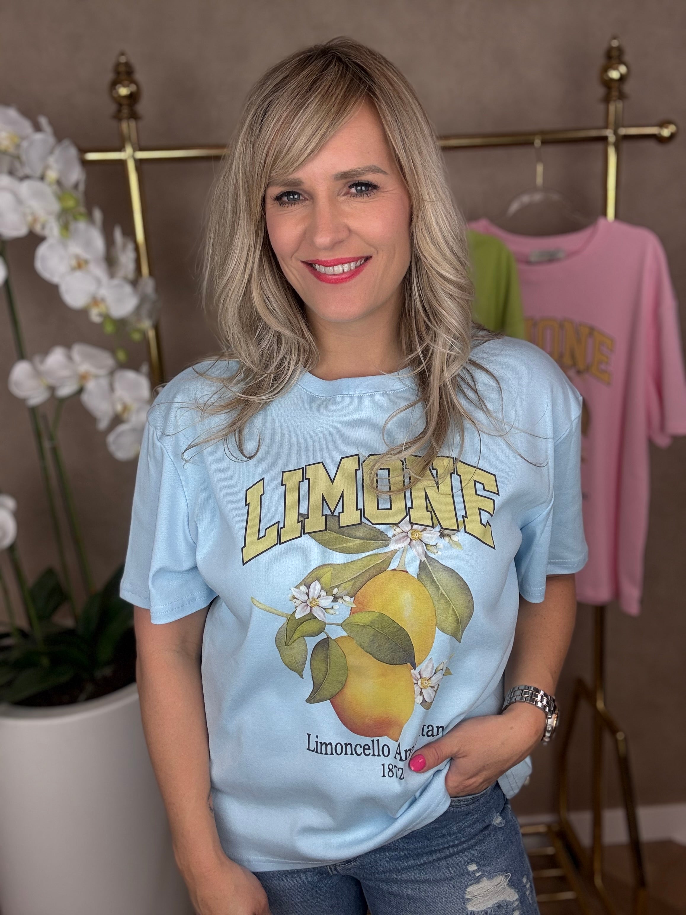 Shirt | Limone | Blauw