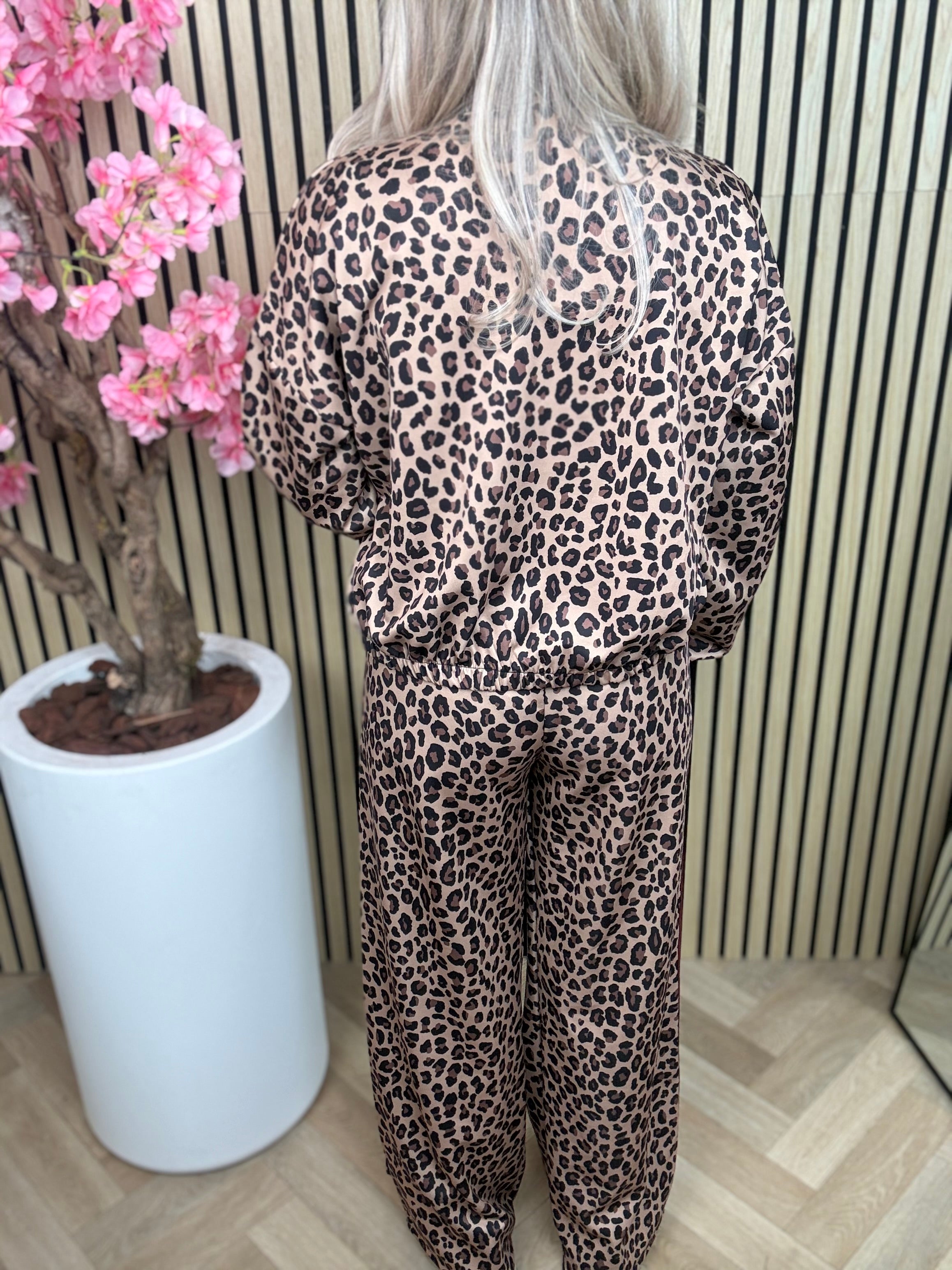 Jogging set | Leopard | Bordeaux rood