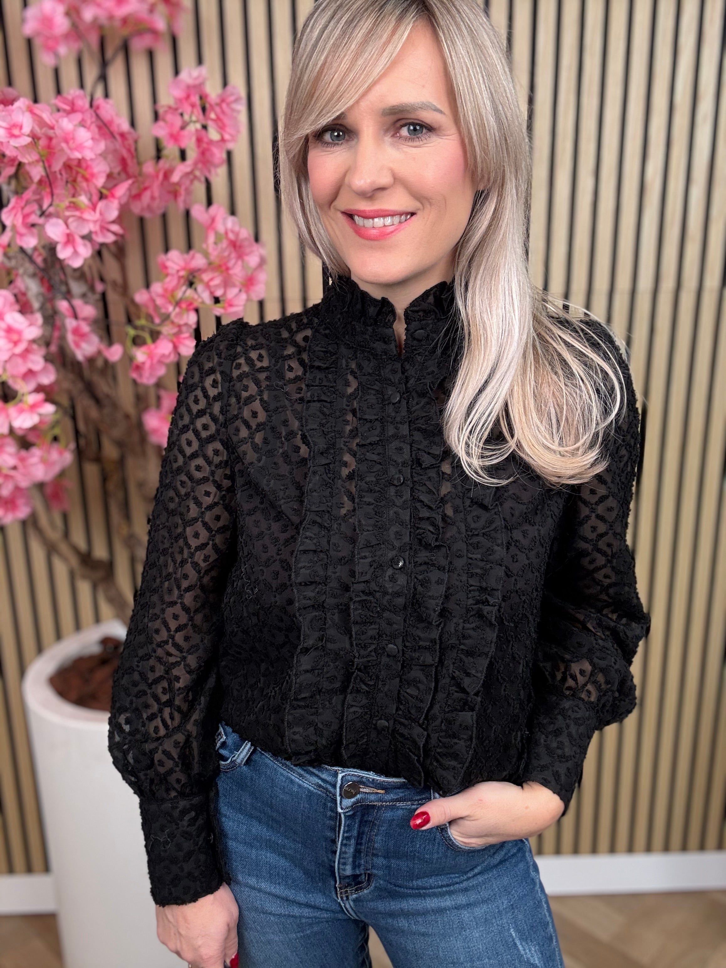 Blouse | Maureen | Zwart