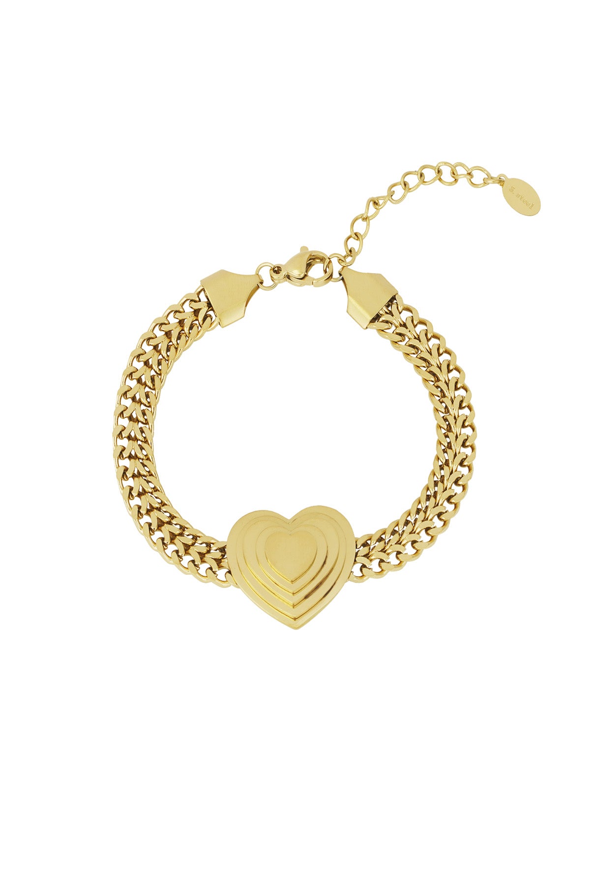 Bold heart armband - Goud kleur
