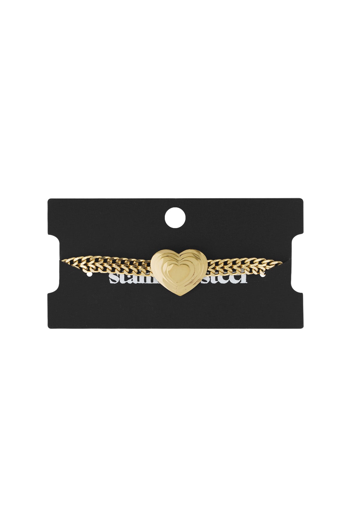 Bold heart armband - Goud kleur
