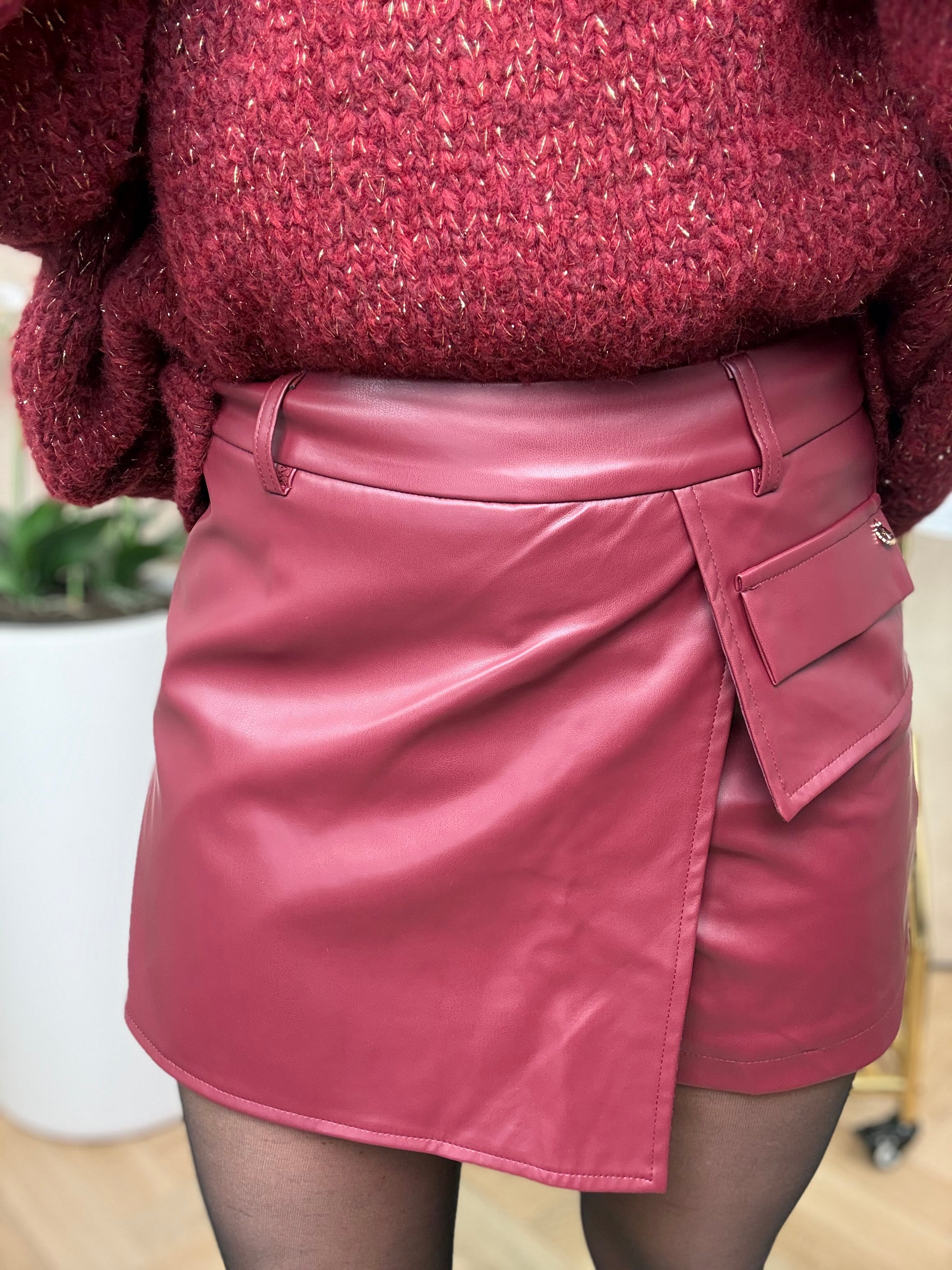 Skort | Ambika | bordeaux rood