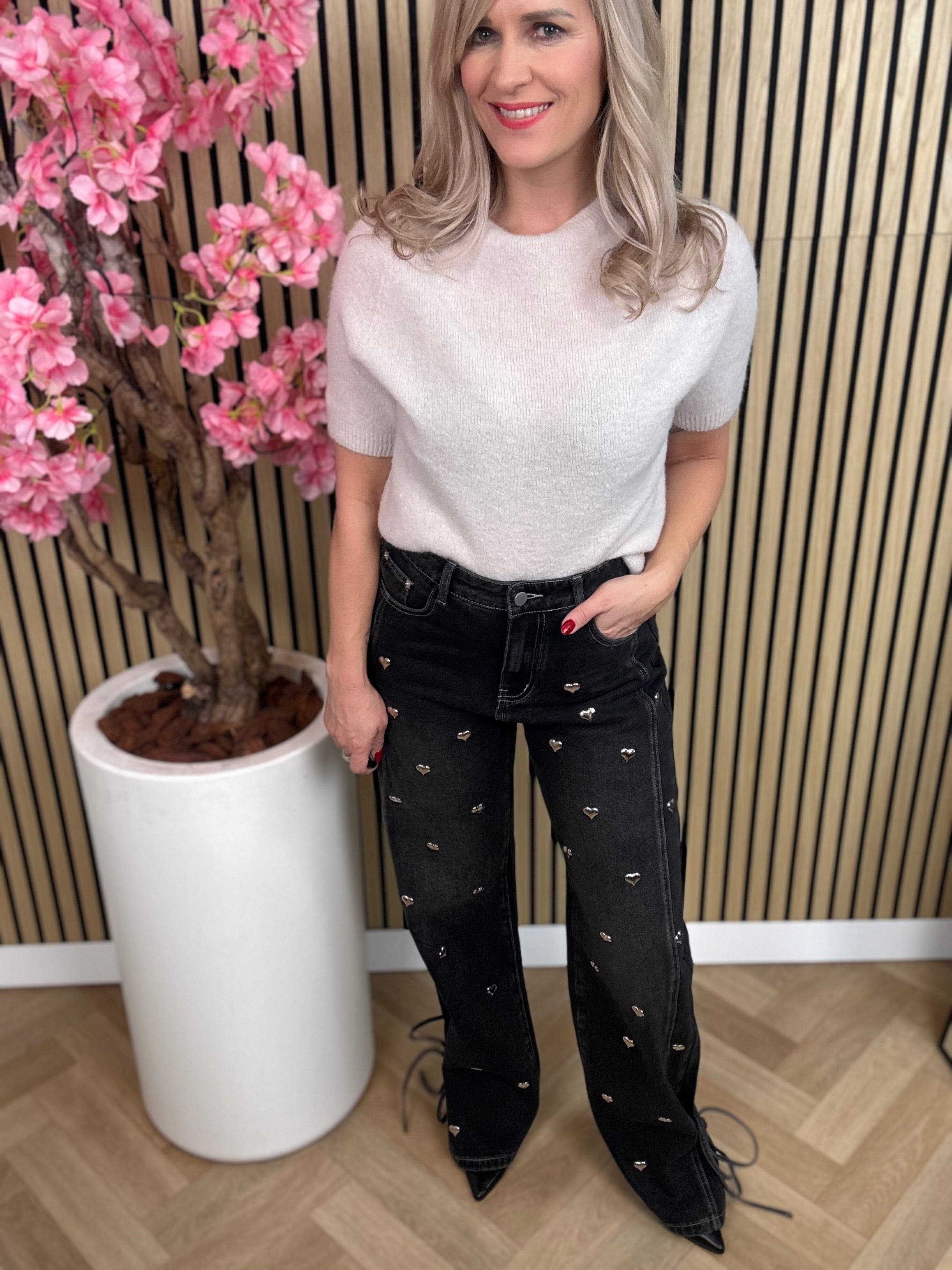 Jeans | Hartjes | Zwart