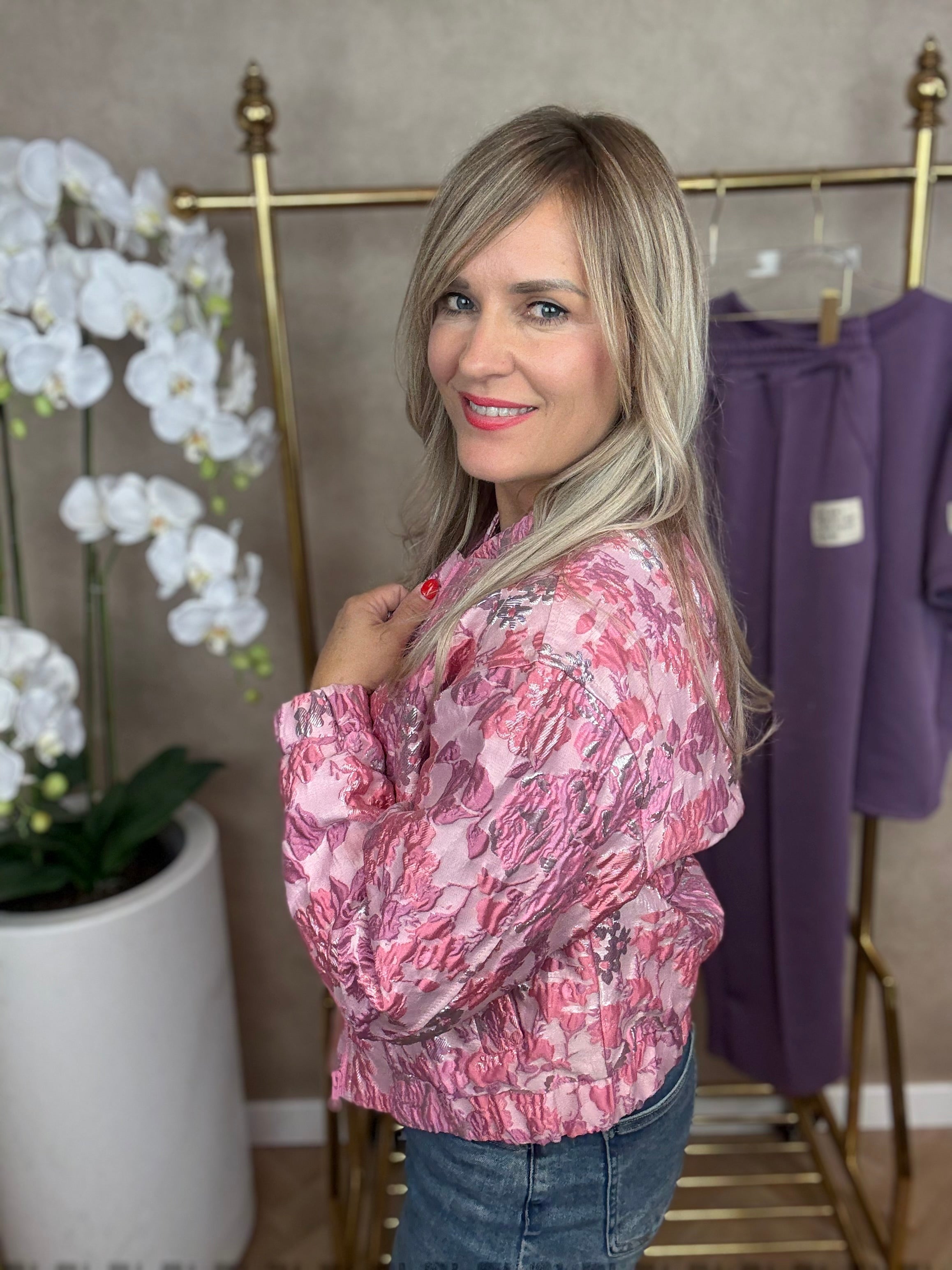 Bomber | Flower| Roze