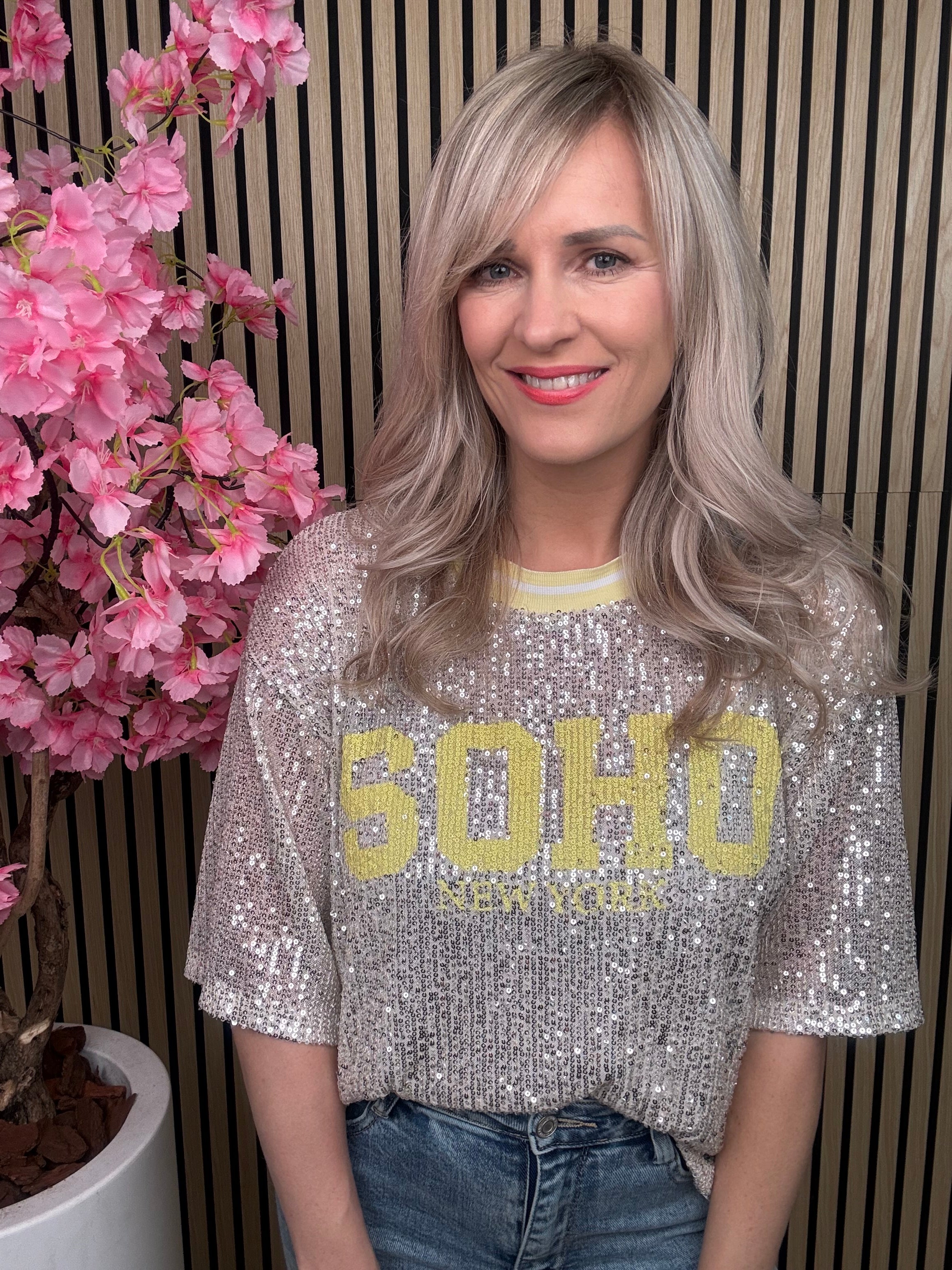 Shirt | Vibes | Glitter geel