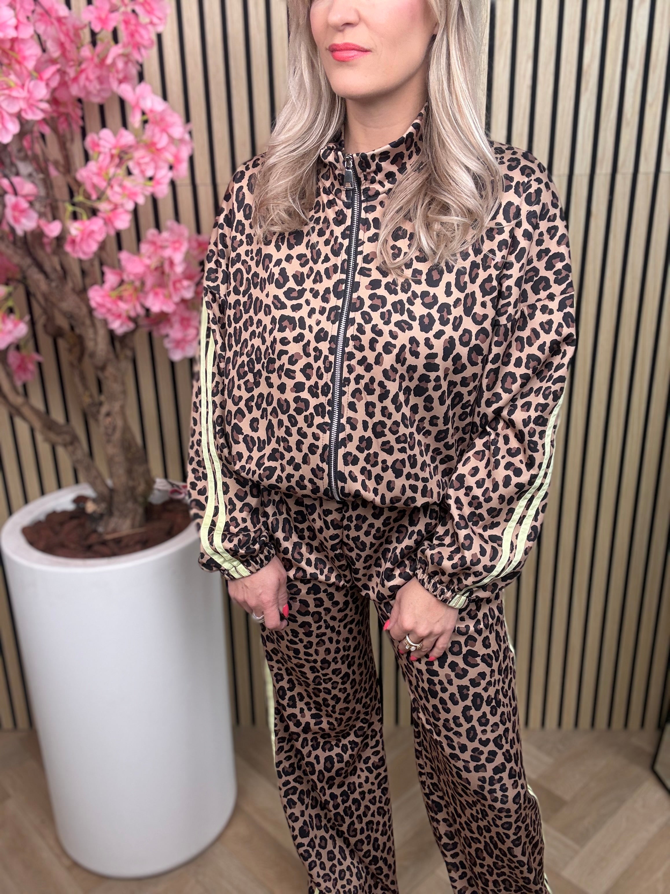 Jogging set | Leopard | Geel