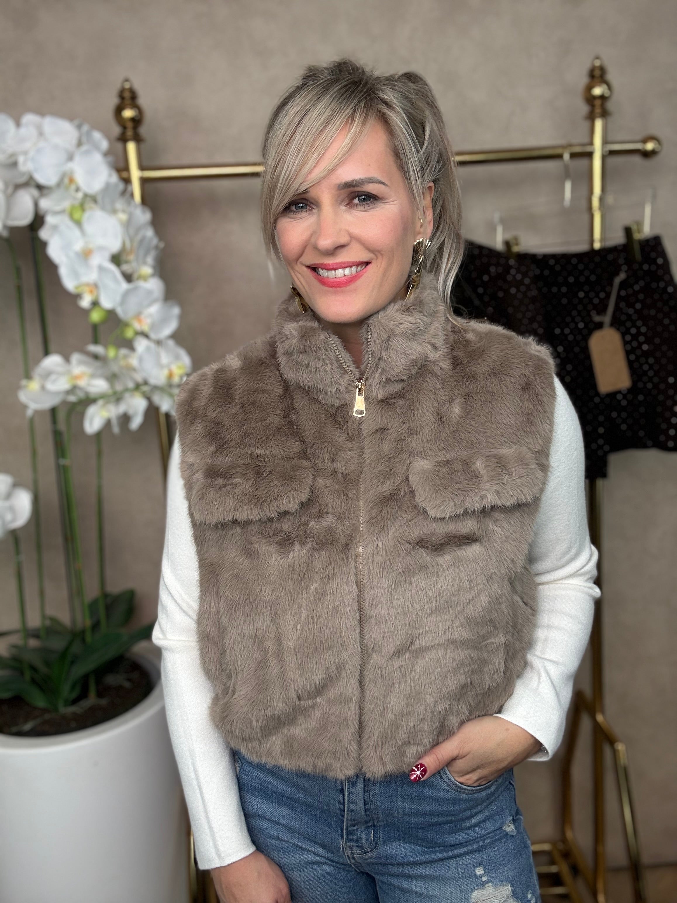 Bodywarmer| Bont | Taupe