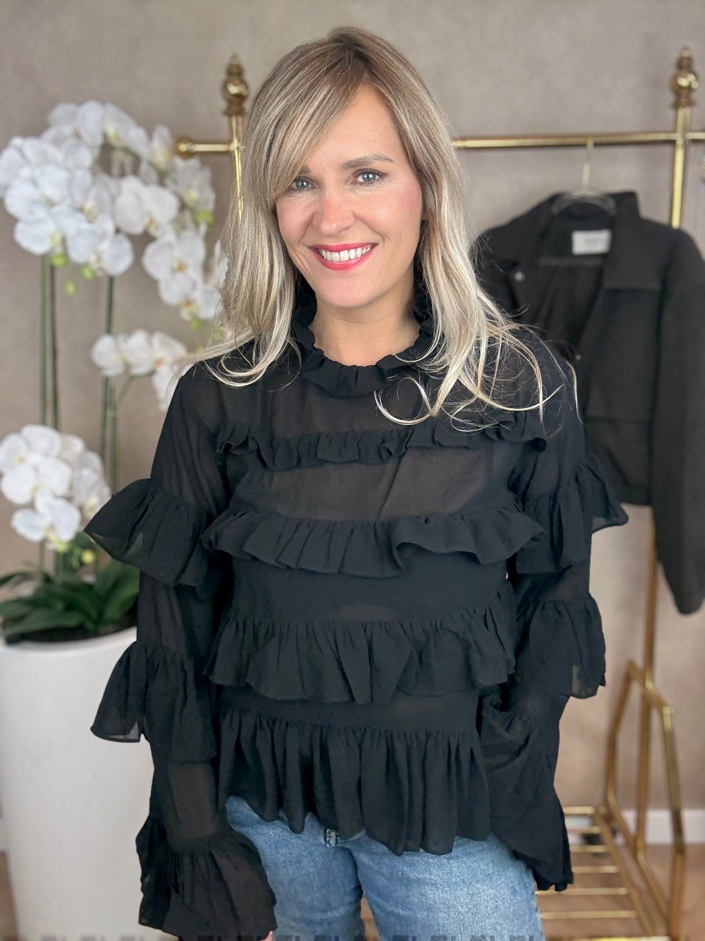Top | Ruches | Zwart