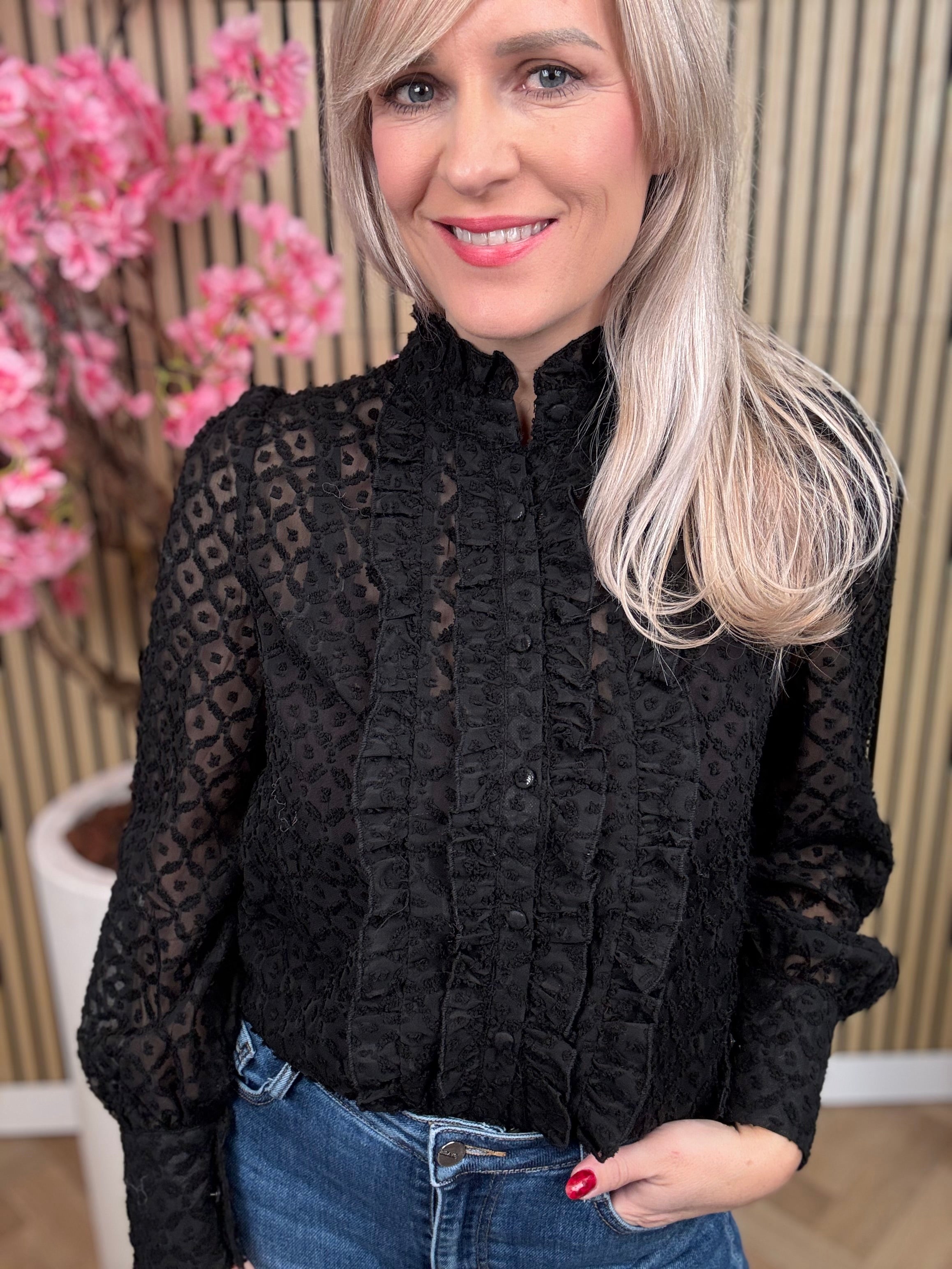 Blouse | Maureen | Zwart