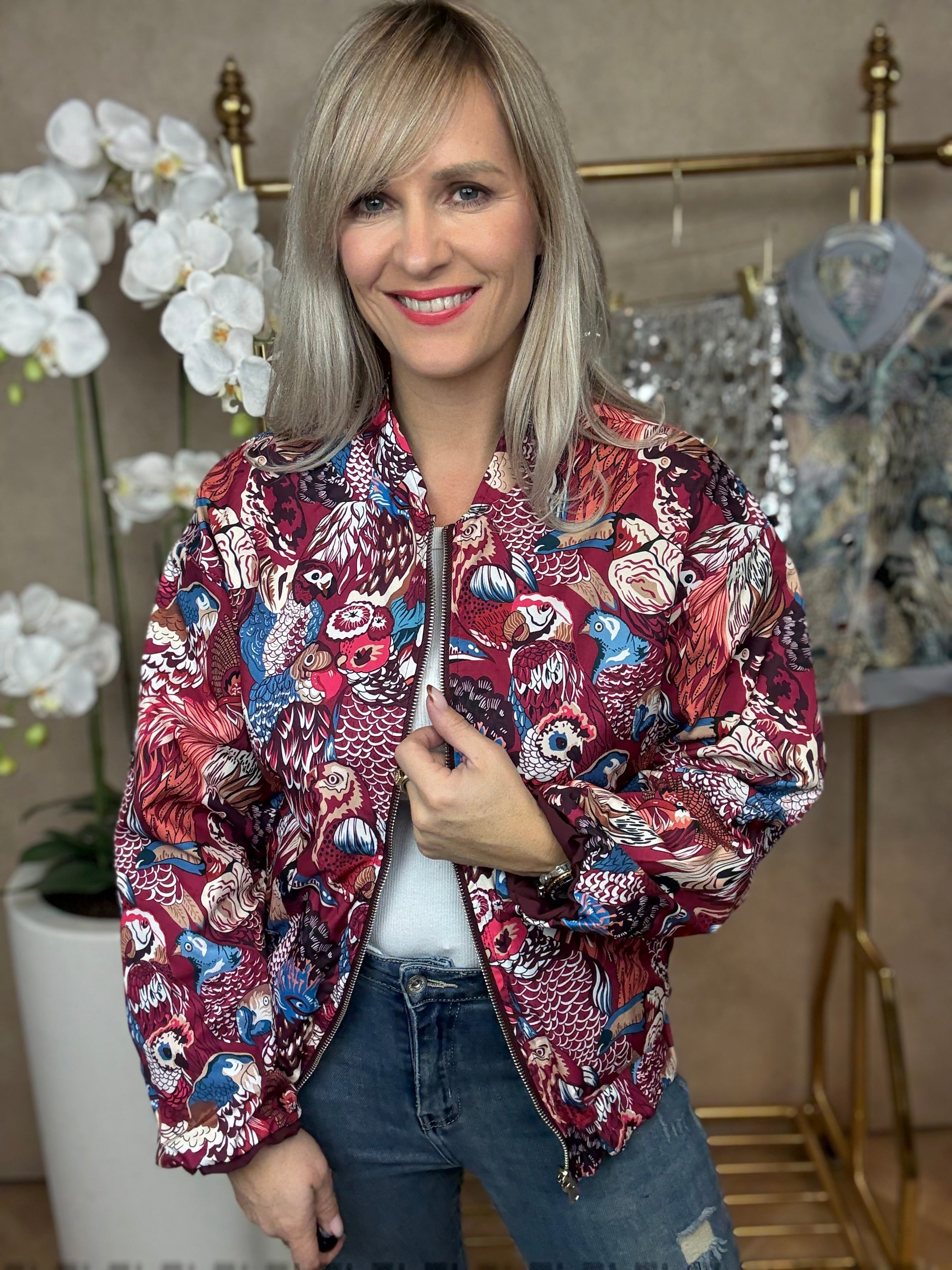 Jasje | Dubbelzijdig | Vogelprint