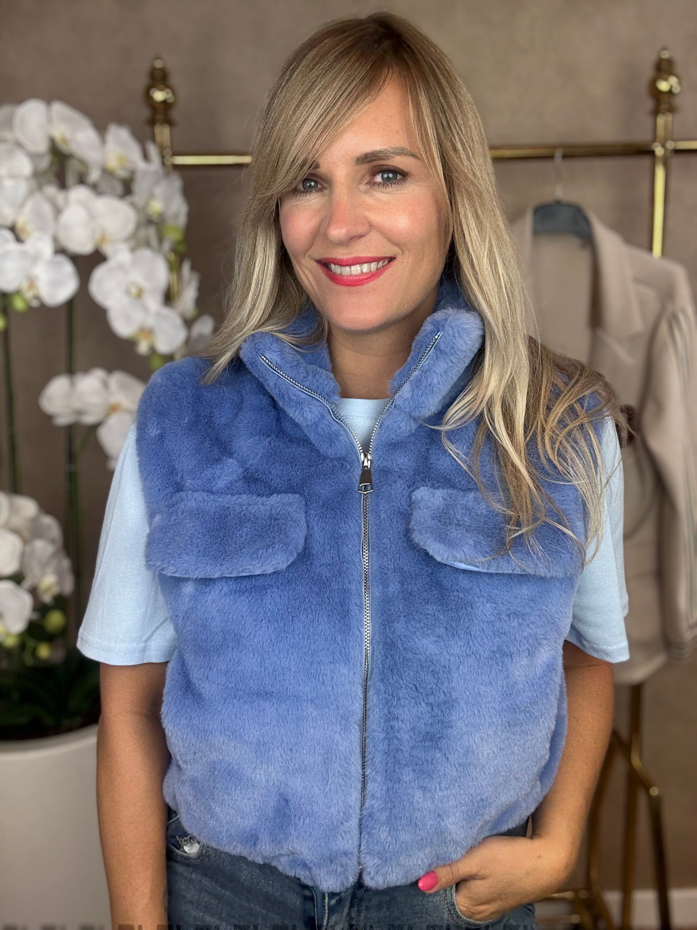 Bodywarmer| Bont | Blauw