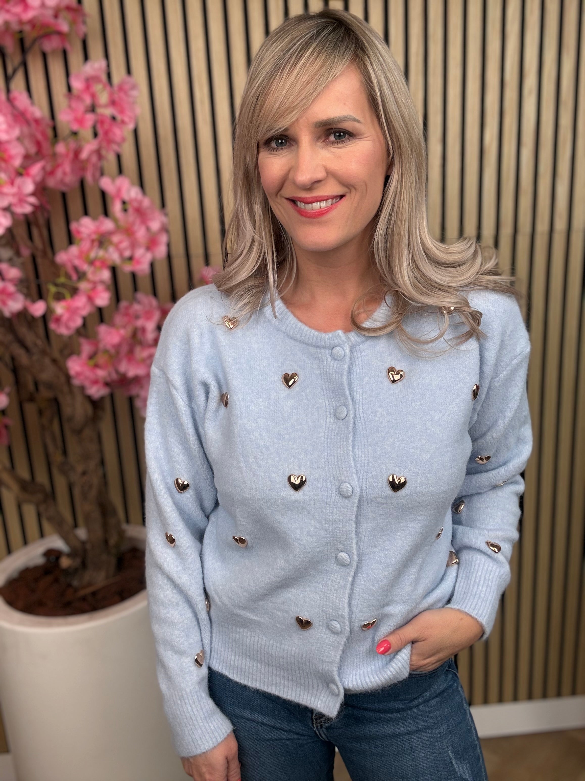 Vestje | Hartjes | Blauw