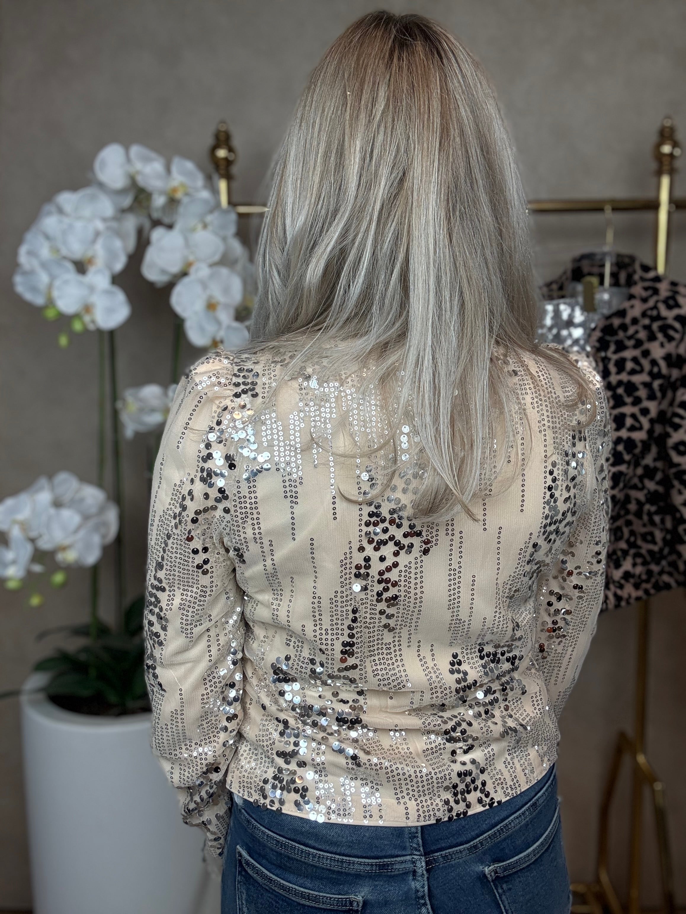 Jasje | pailetten | Beige