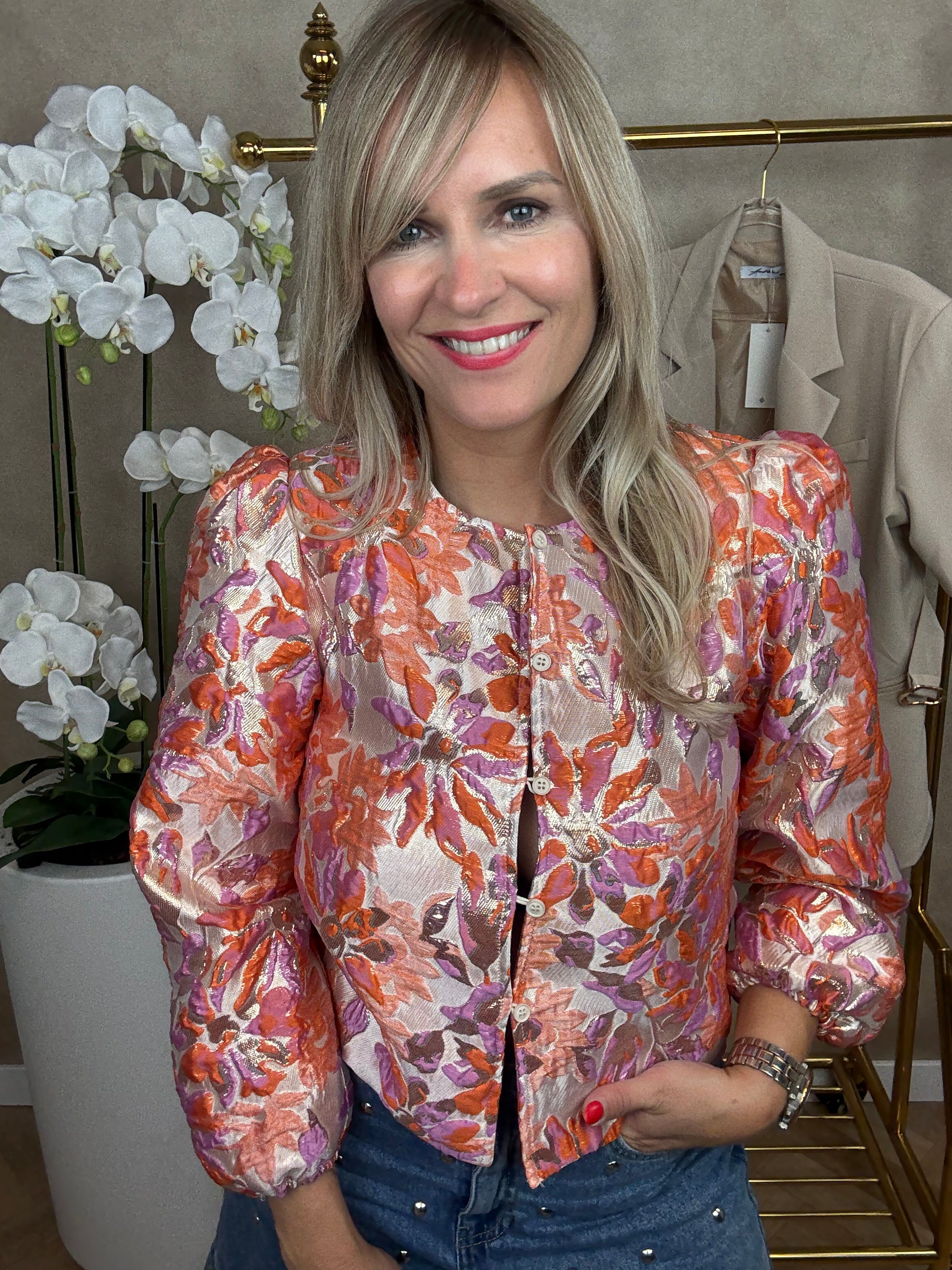 Jasje | Blouse | Oranje- Roze