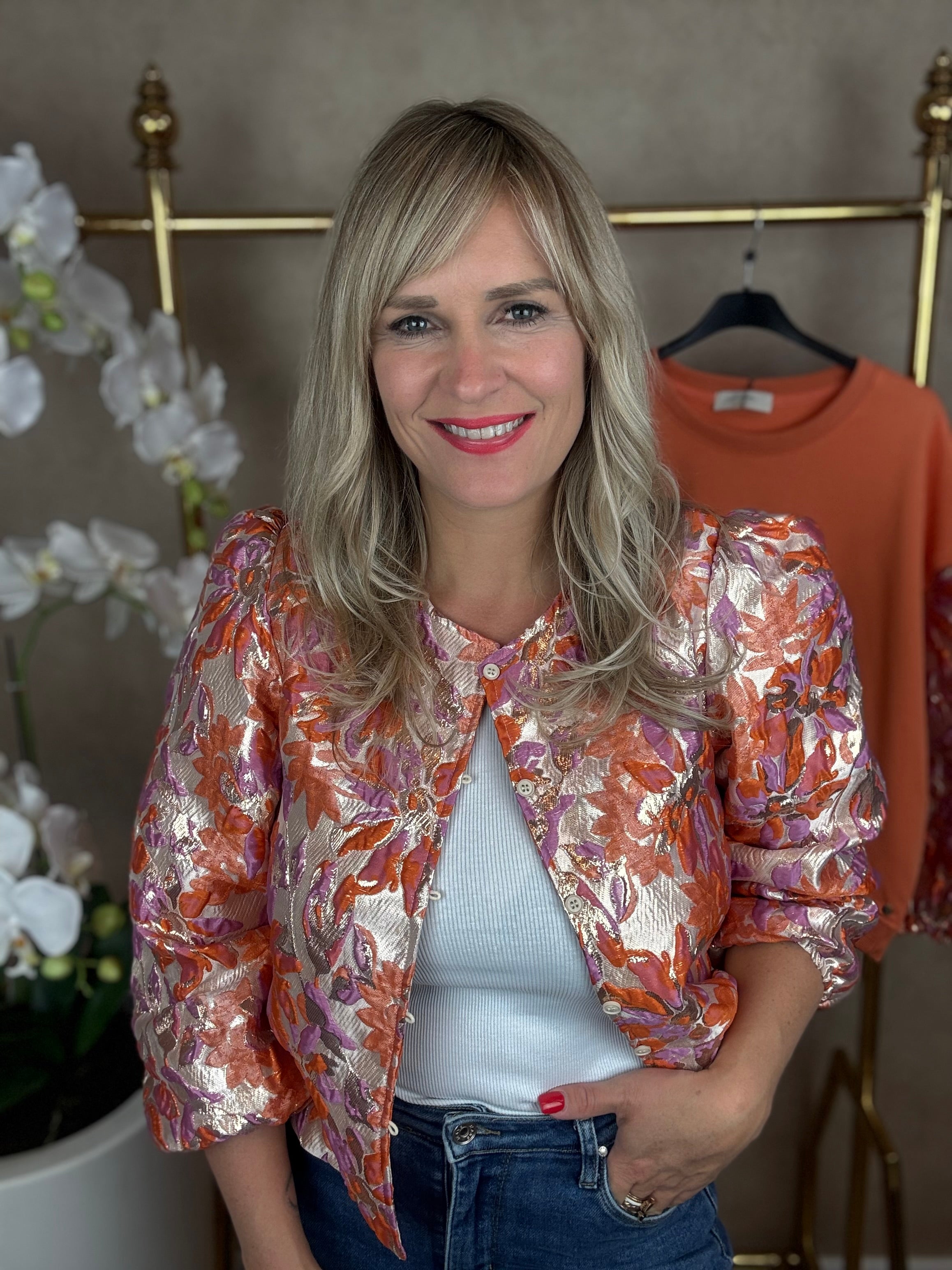 Jasje | Blouse | Oranje- Roze
