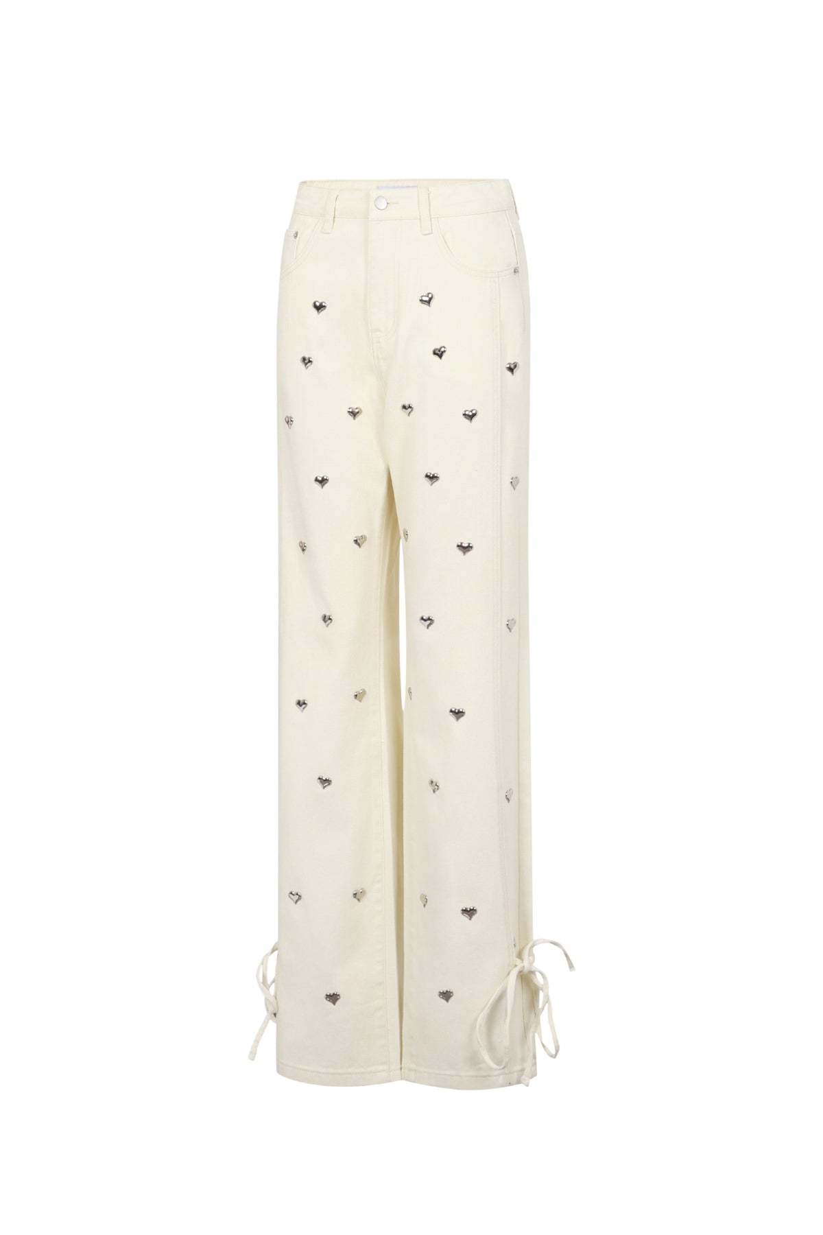 Jeans | Hartjes | Gebroken wit