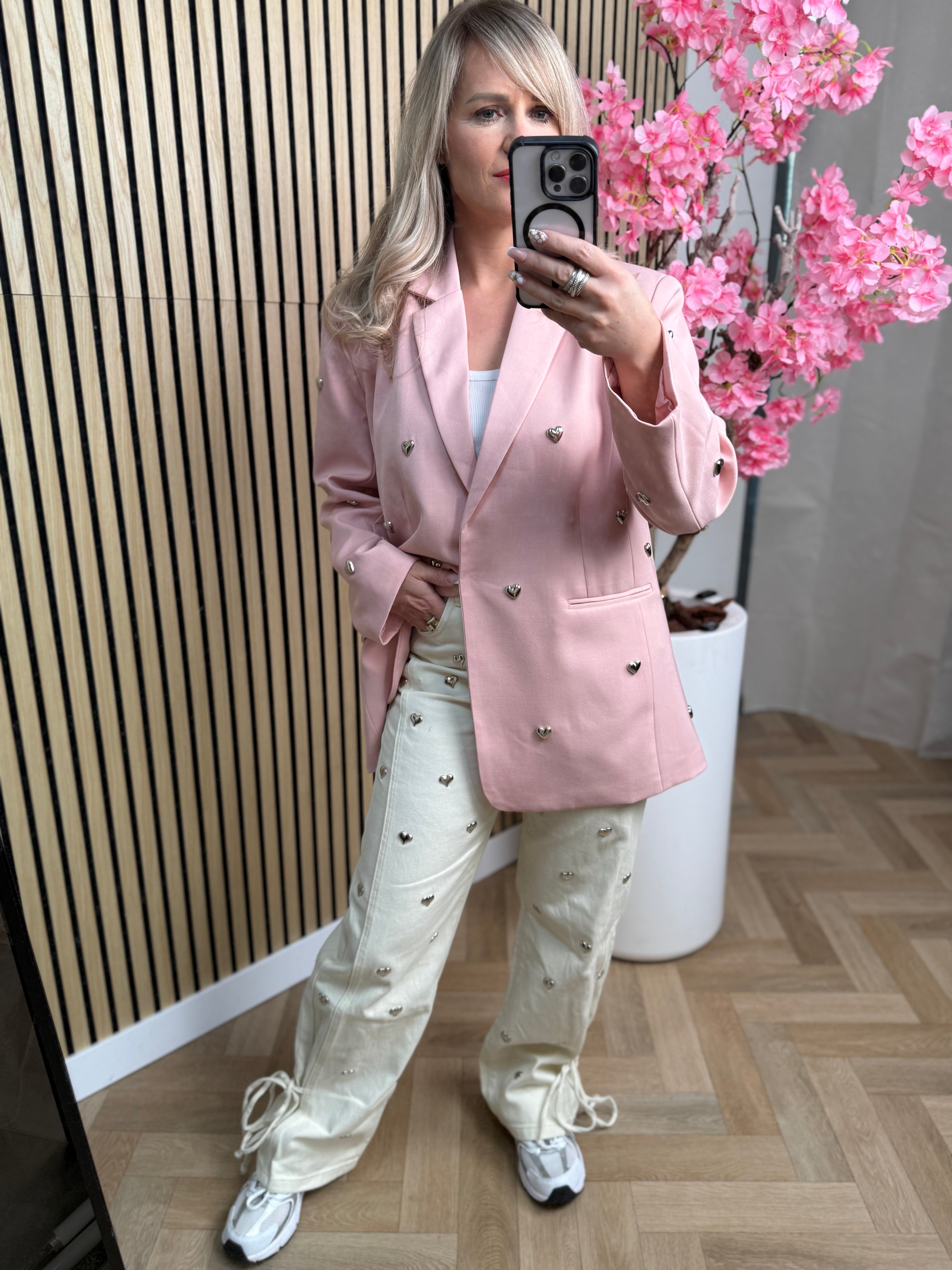 Blazer | Hartjes | Roze