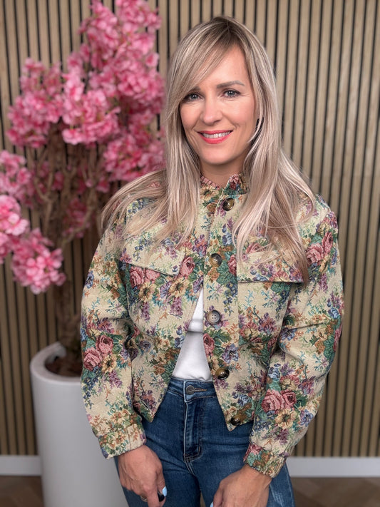 Jasje | Bloemen | Beige