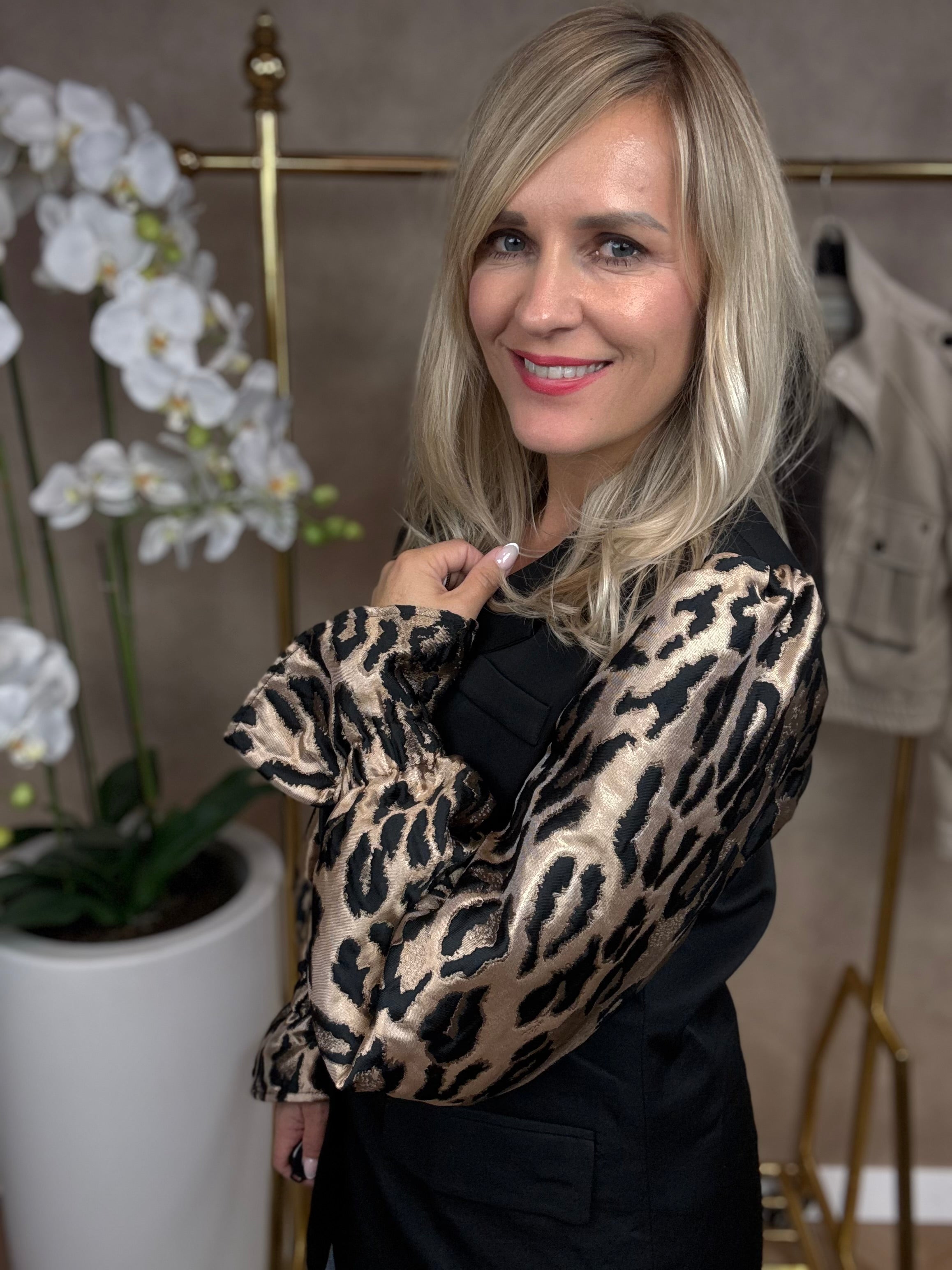 Blazer | Pantermouwen | Zwart