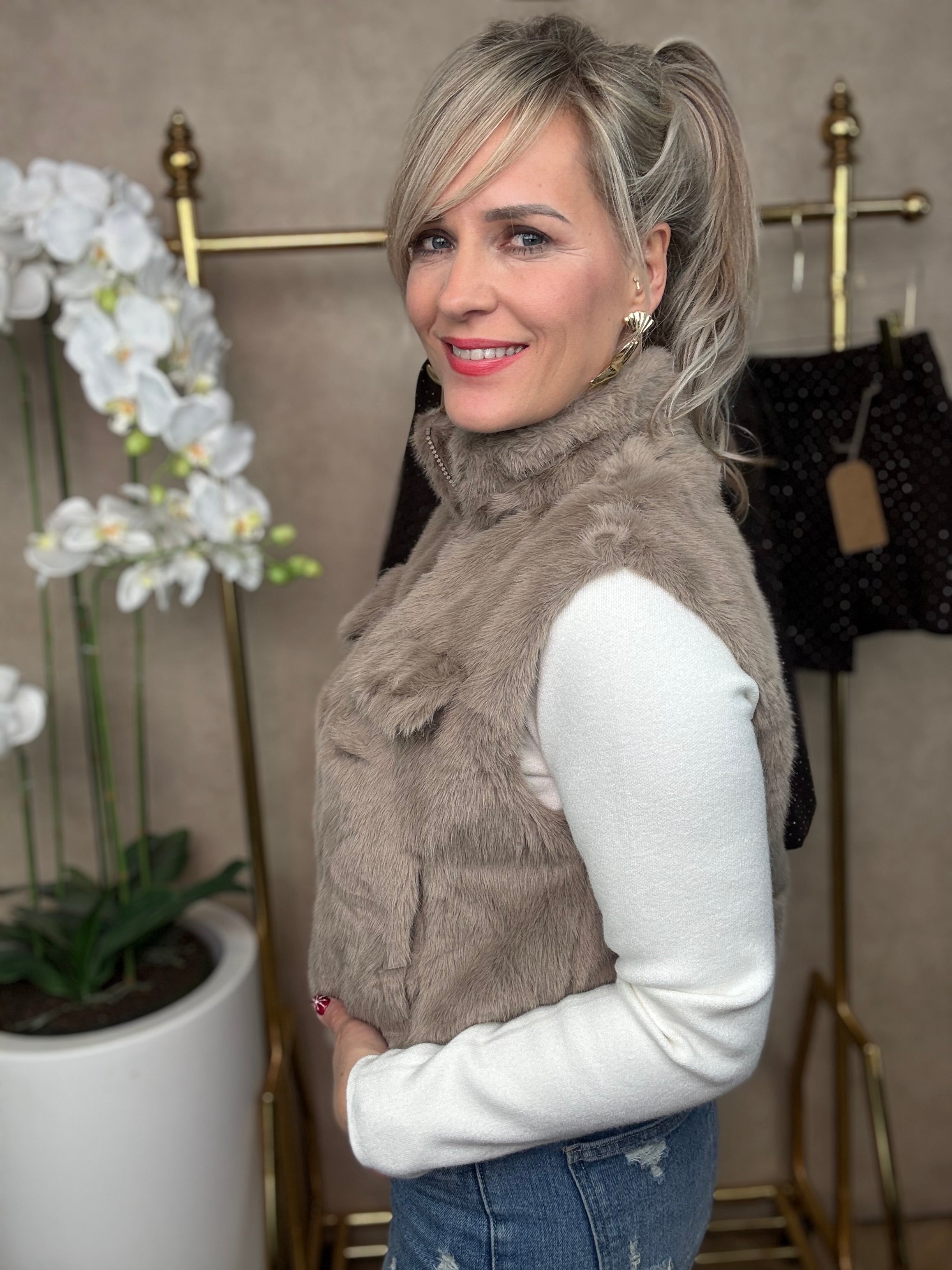 Bodywarmer| Bont | Taupe