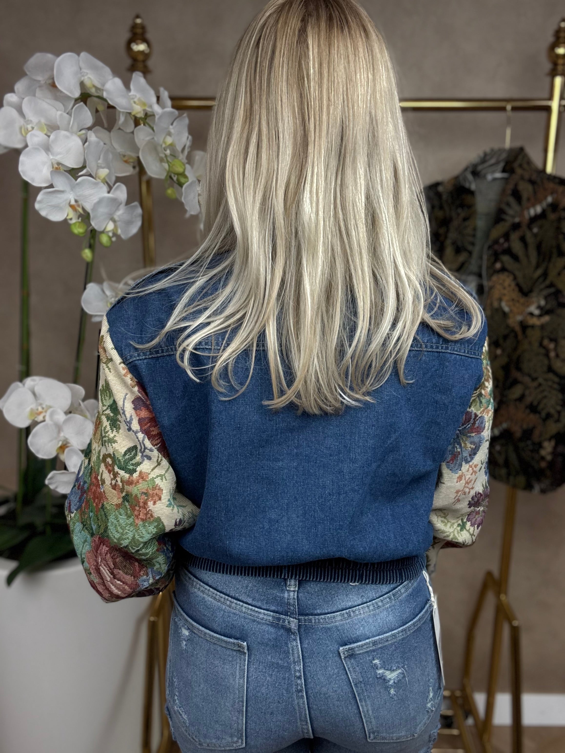 Bomberjack | Spijker | Bloemen