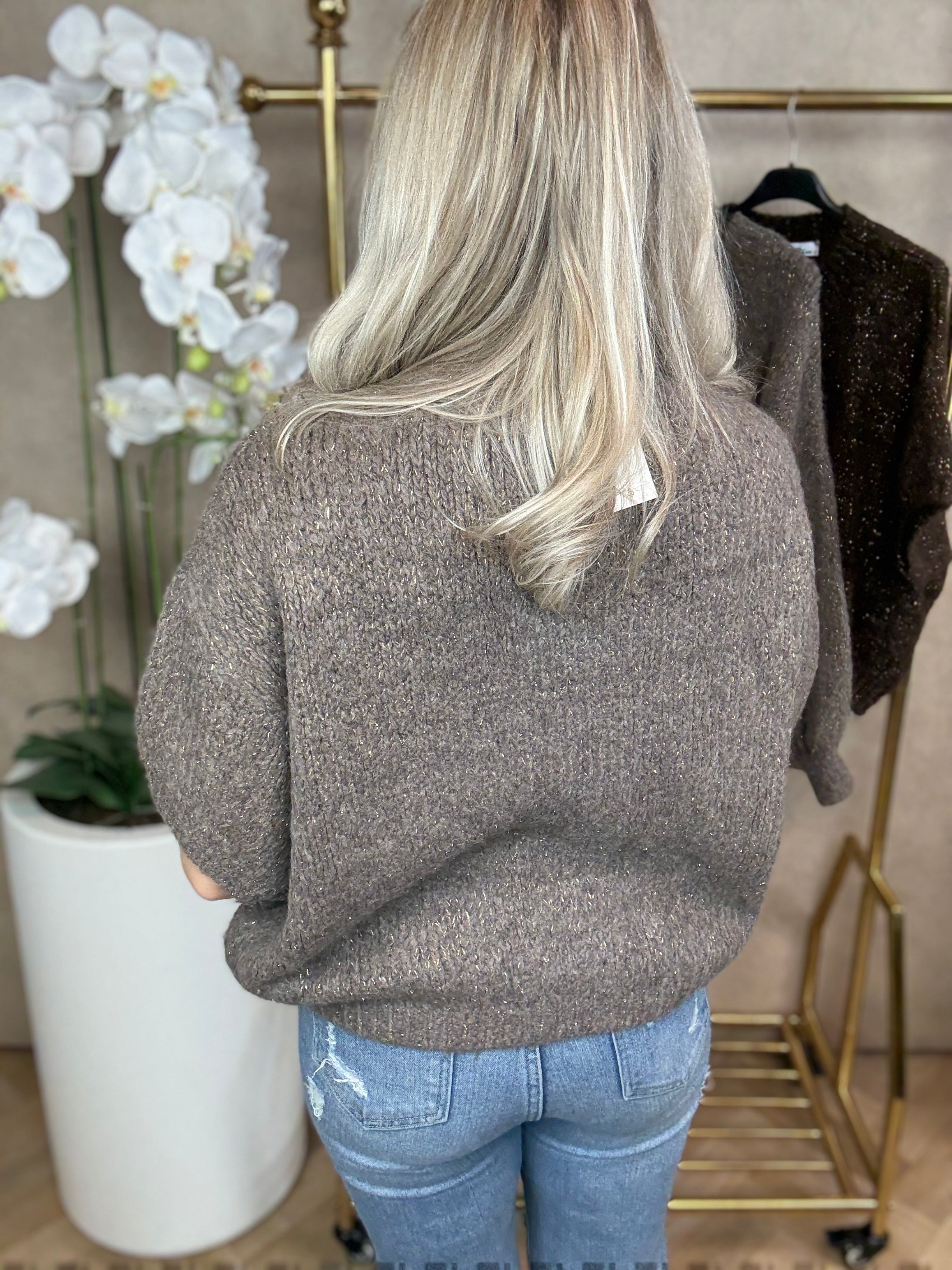 truitje | Ambika Gebreid  Taupe