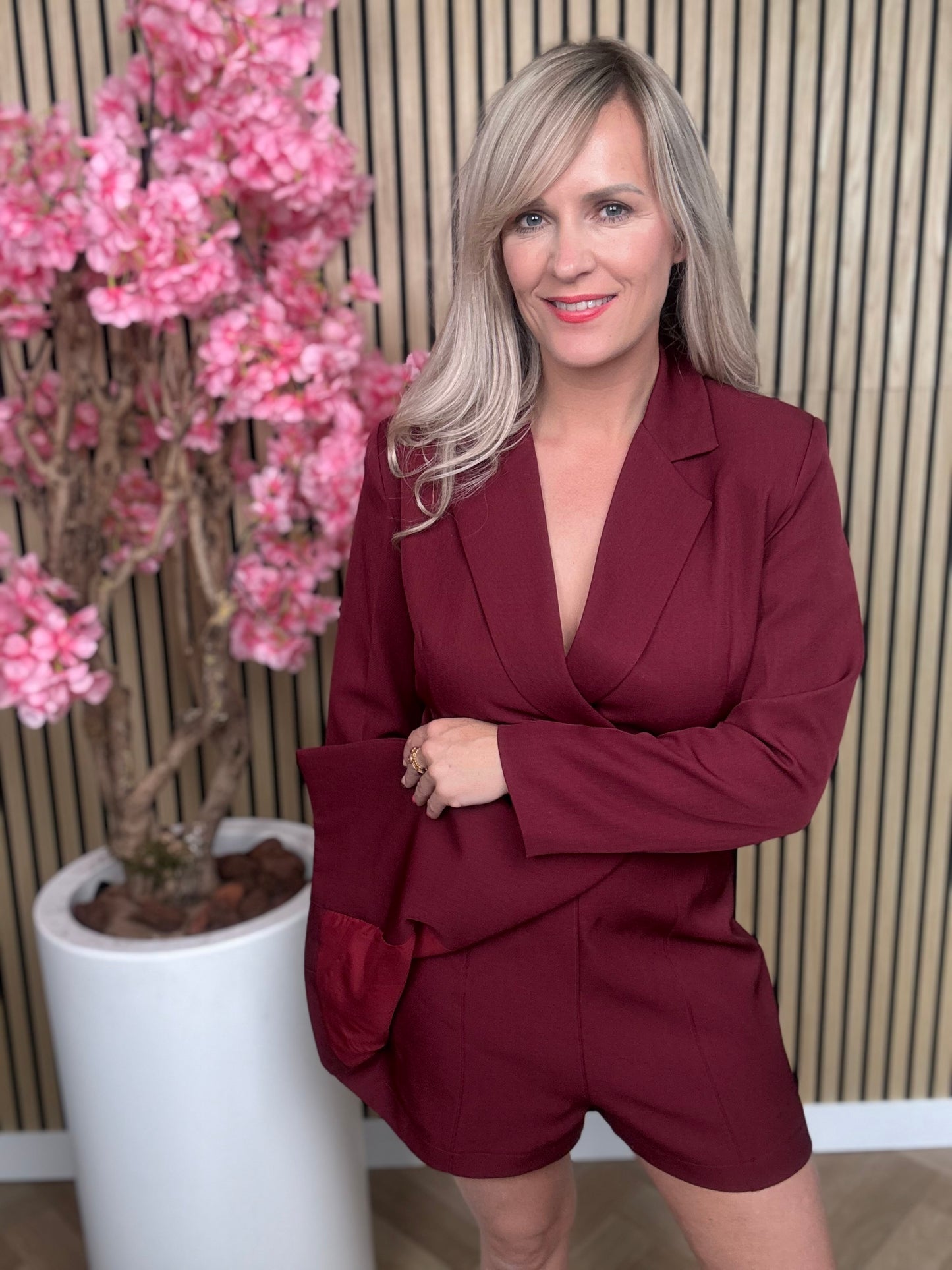 playsuit | Ambika | Bordeaux rood