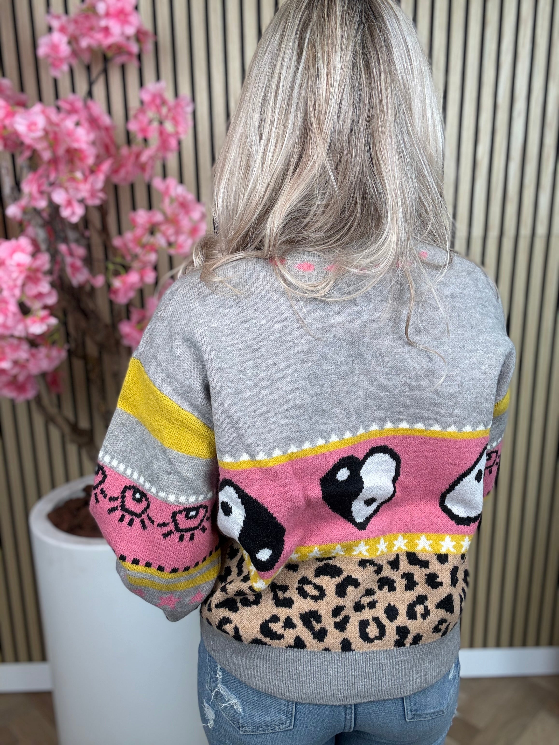 Vest | Grijs| Leopard