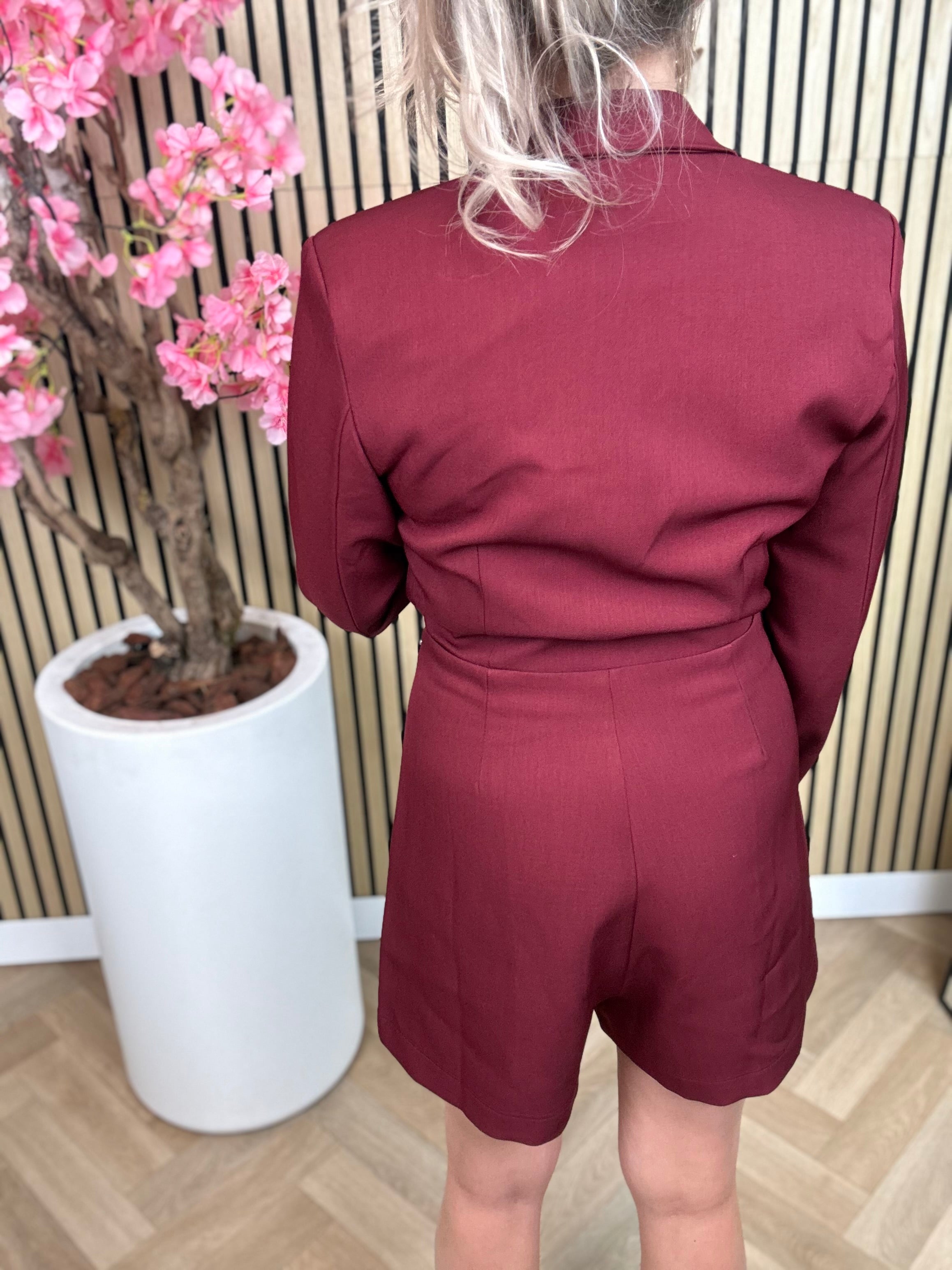 playsuit | Ambika | Bordeaux rood