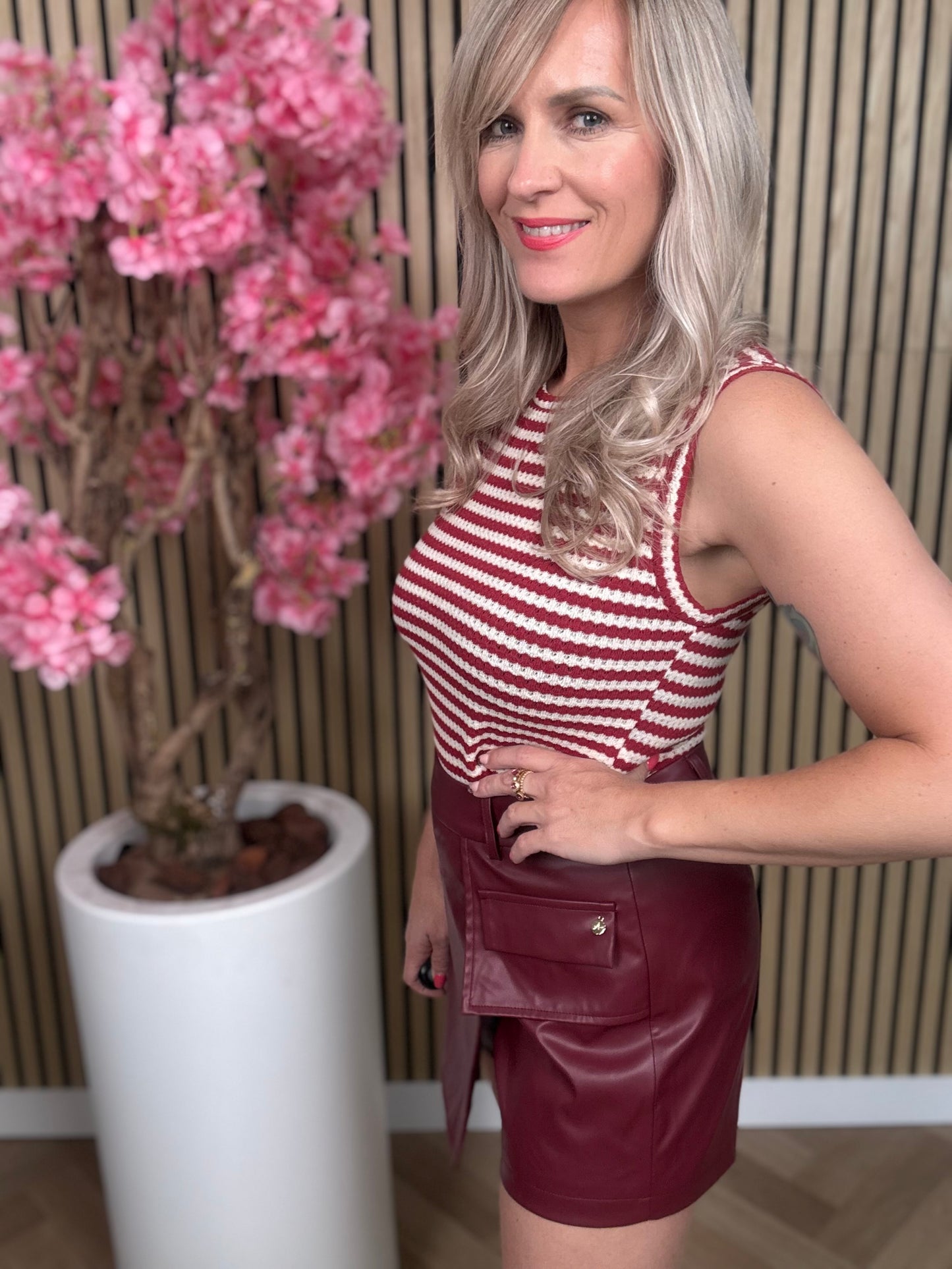 Skort | Ambika | bordeaux rood
