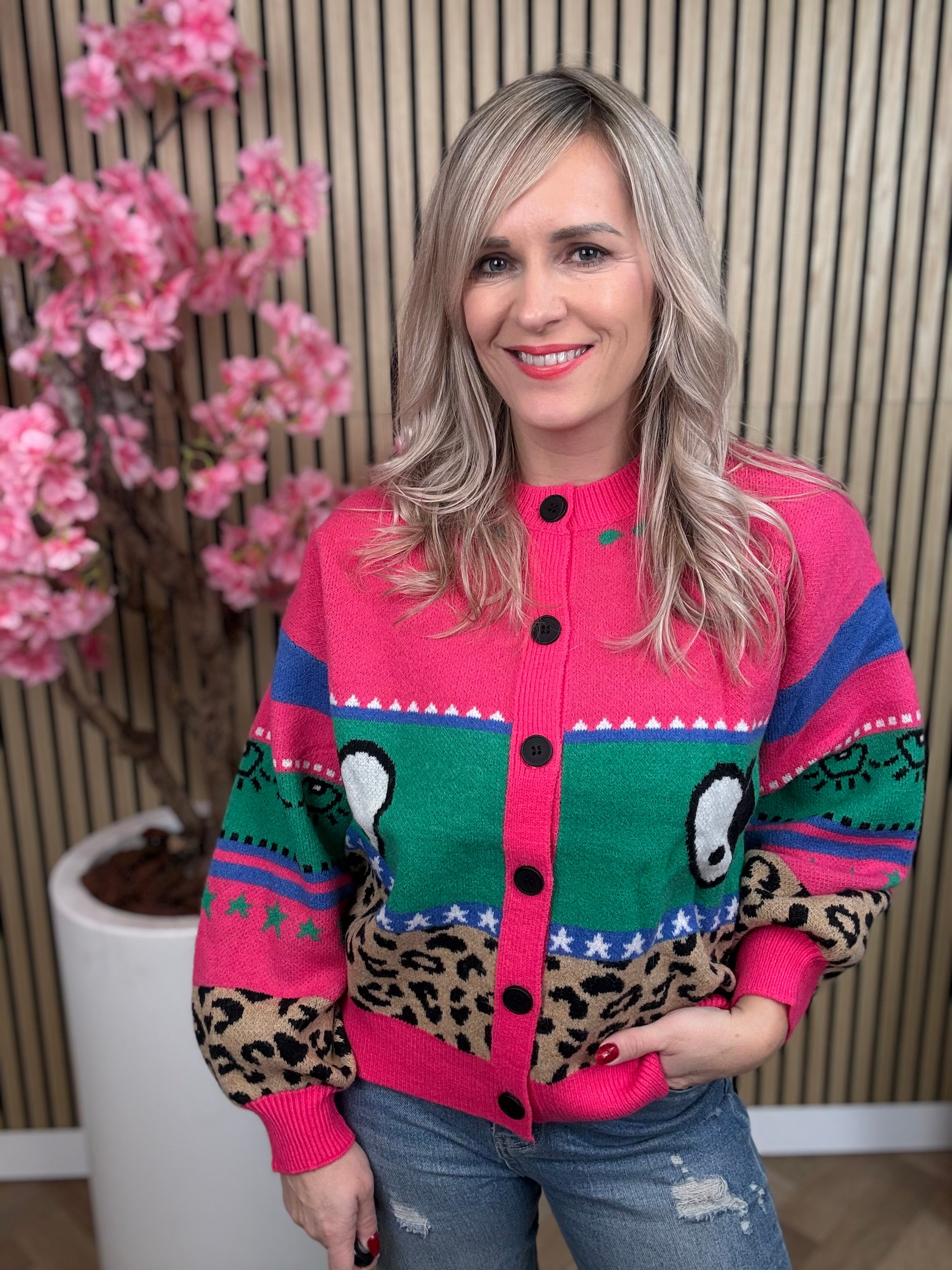 Vest | Roze | Leopard