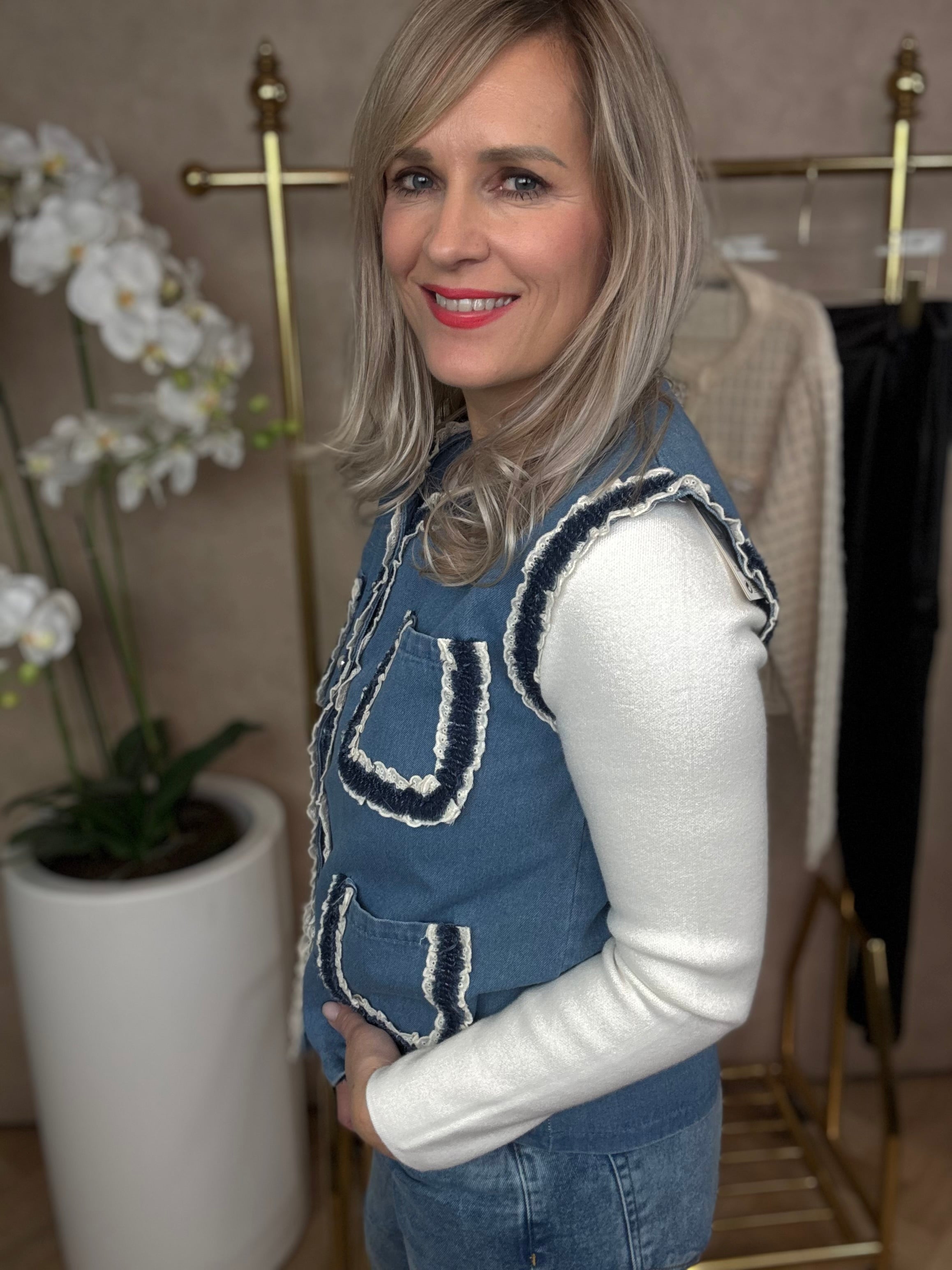 Gillet | Spijkerstof | Blauw