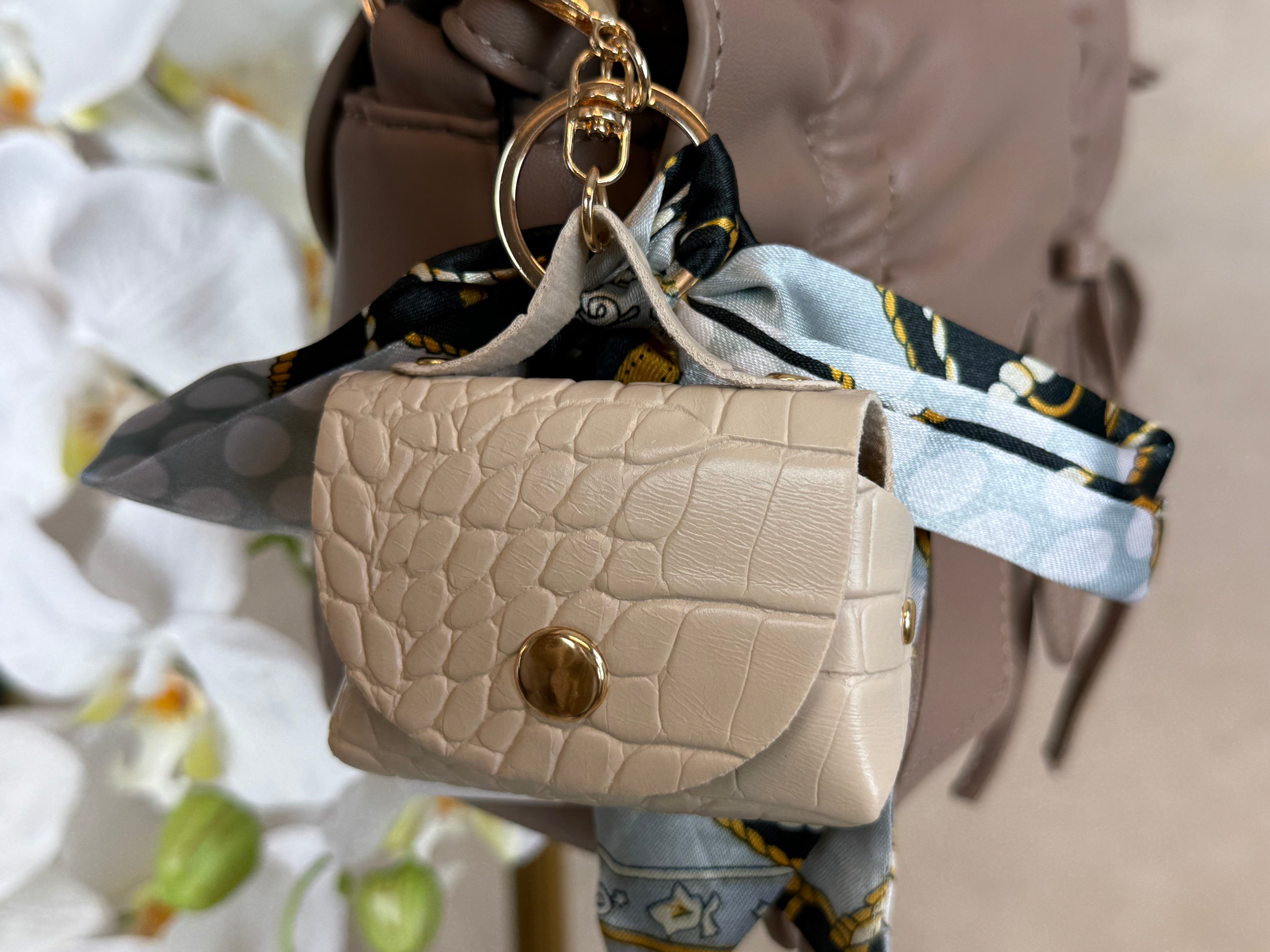 Sleutelhanger | Tasje | Beige