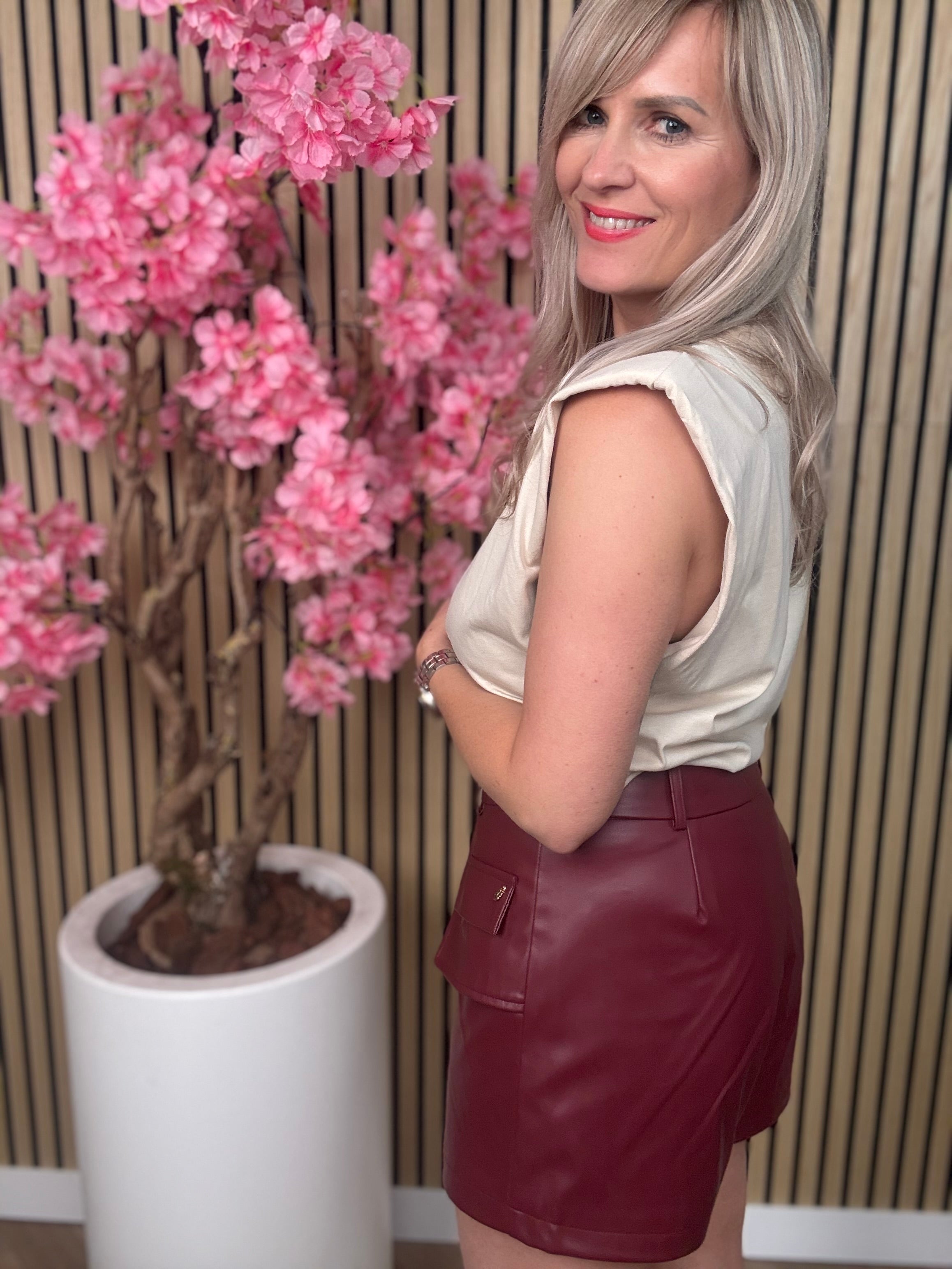 Skort | Ambika | bordeaux rood
