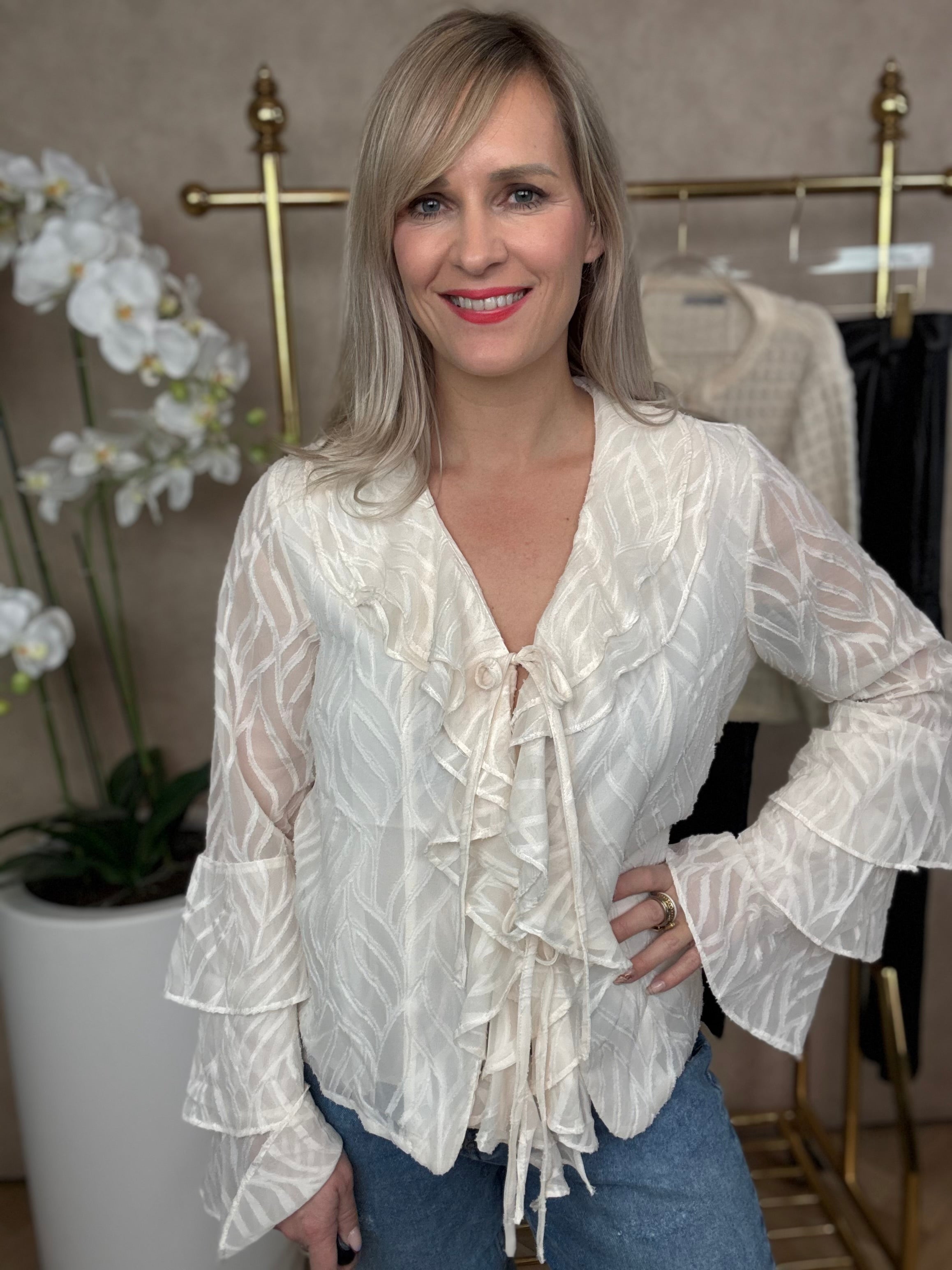 Blouse | Jill | Beige