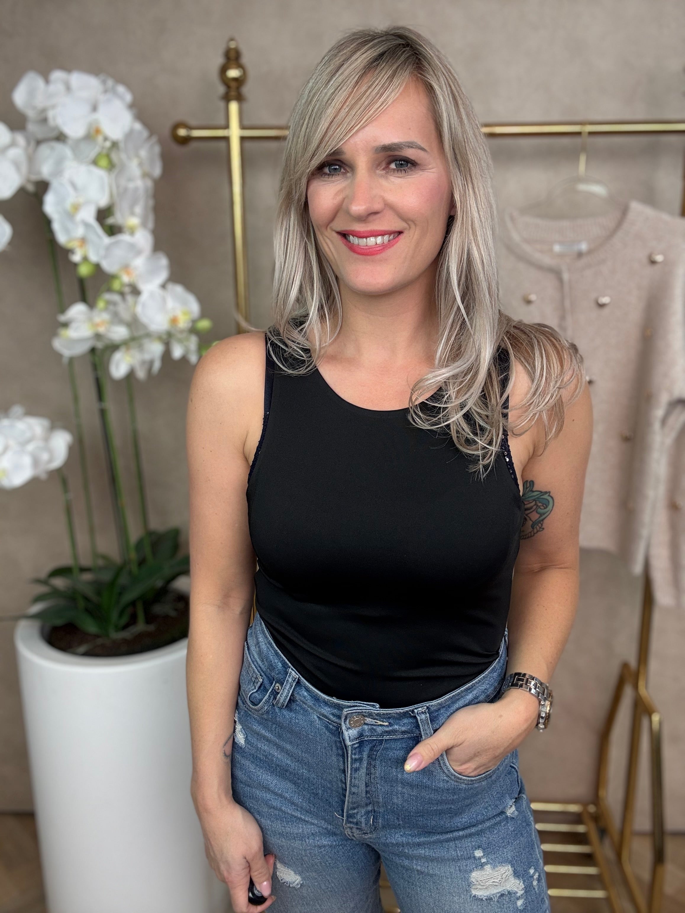 Body | Mouwloos | Zwart