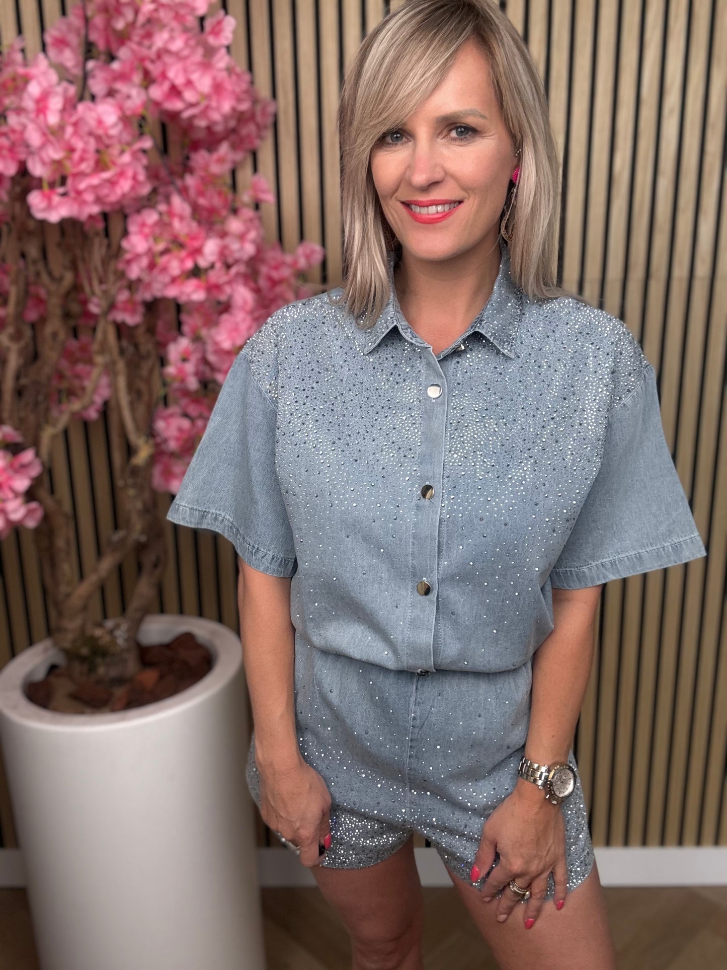 Set | Jeans | Strass steentjes