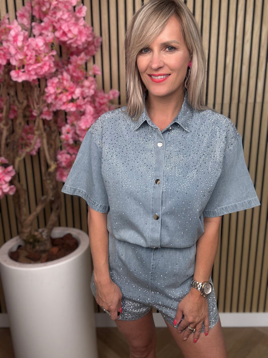 Set | Jeans | Strass steentjes