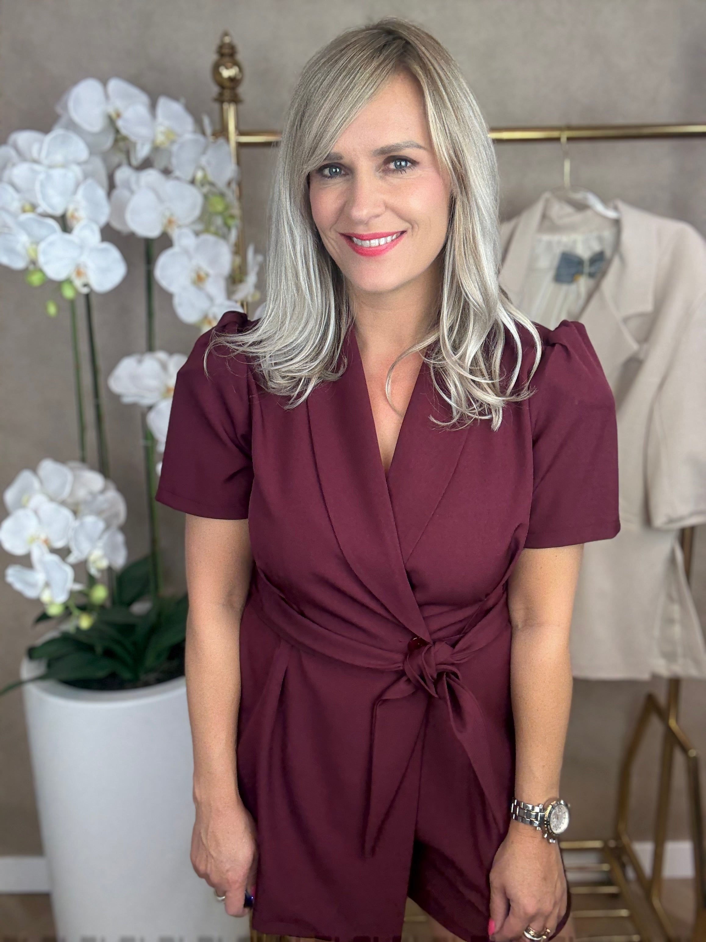 Jumpsuit | Milou | bordeaux rood
