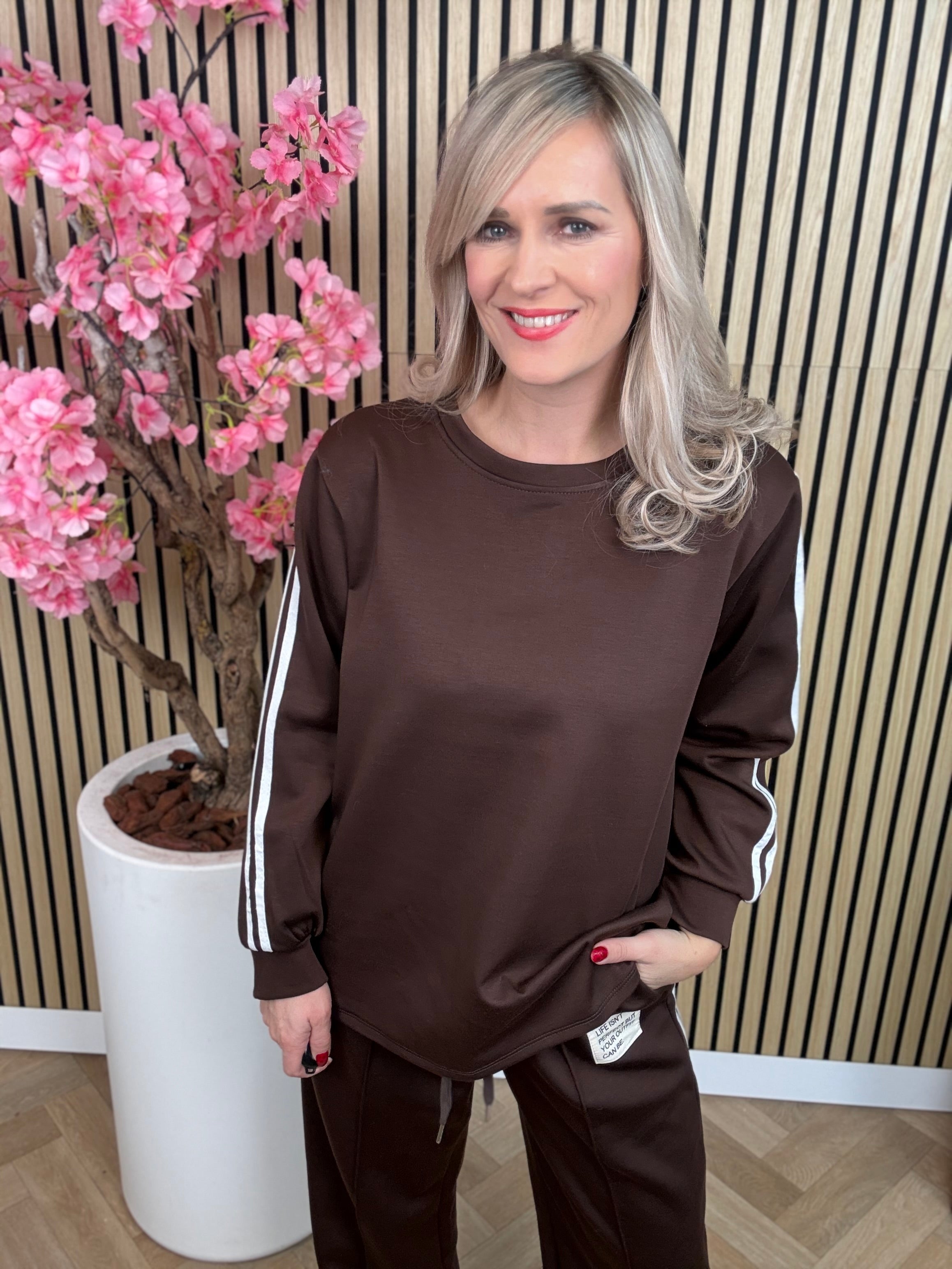 2-Delige set | Streep | Bruin