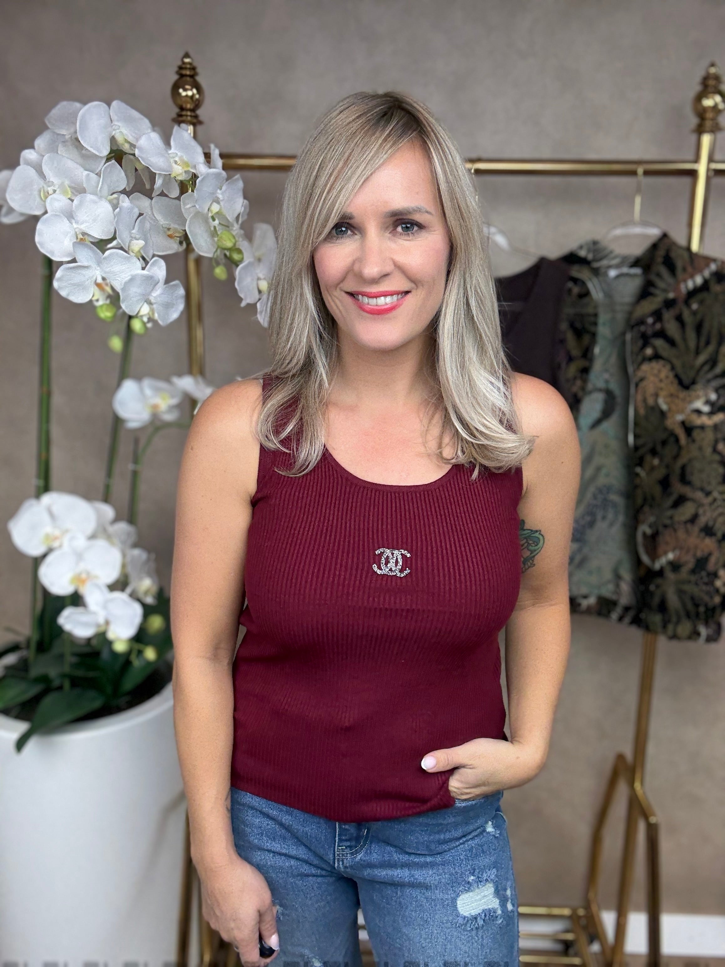 Top | Basic | Bordeaux rood