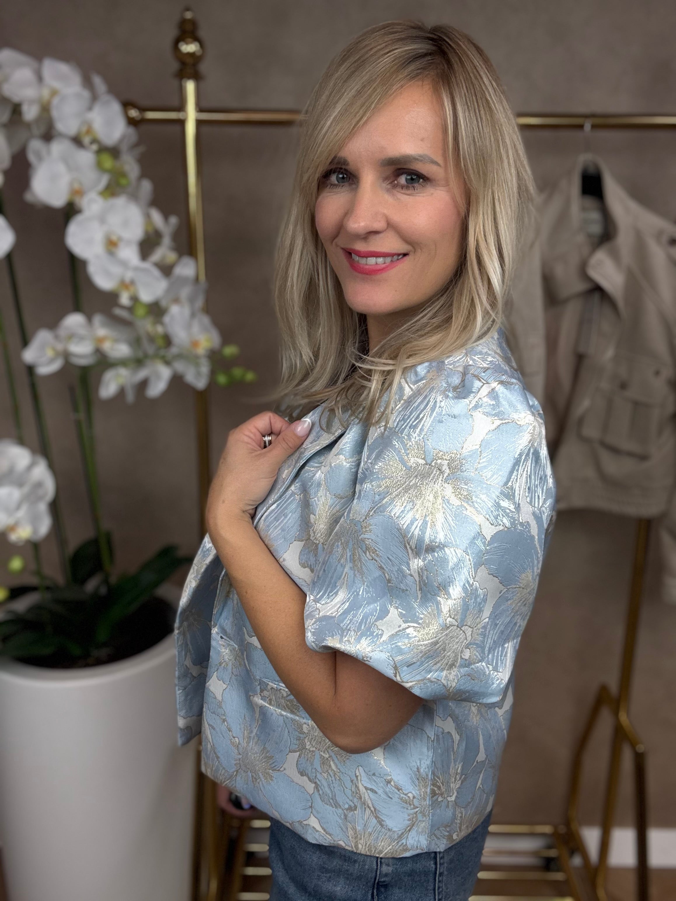 Blazer | Korte Mouw | Blauw