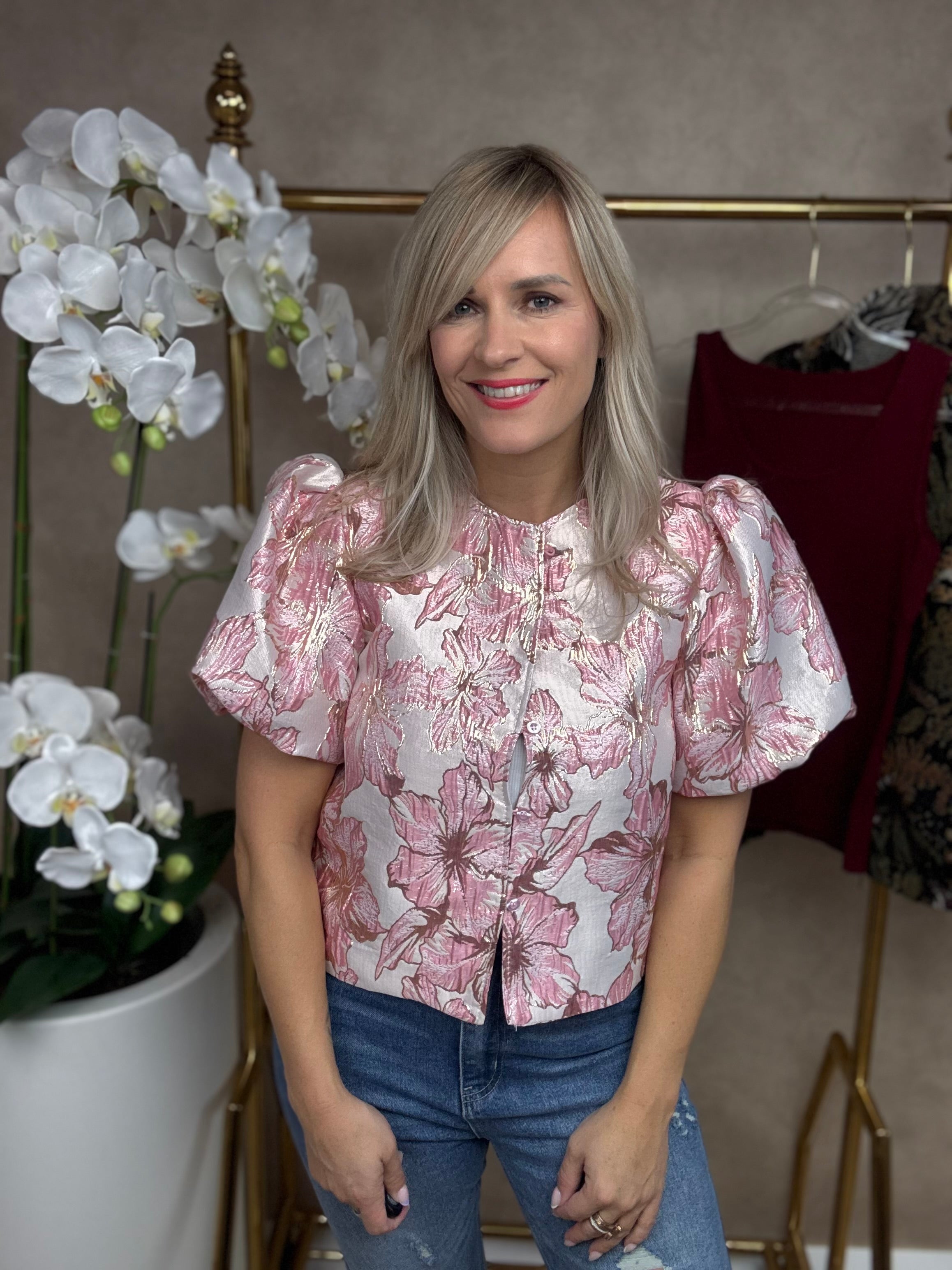 Top | Flower | Roze-goud