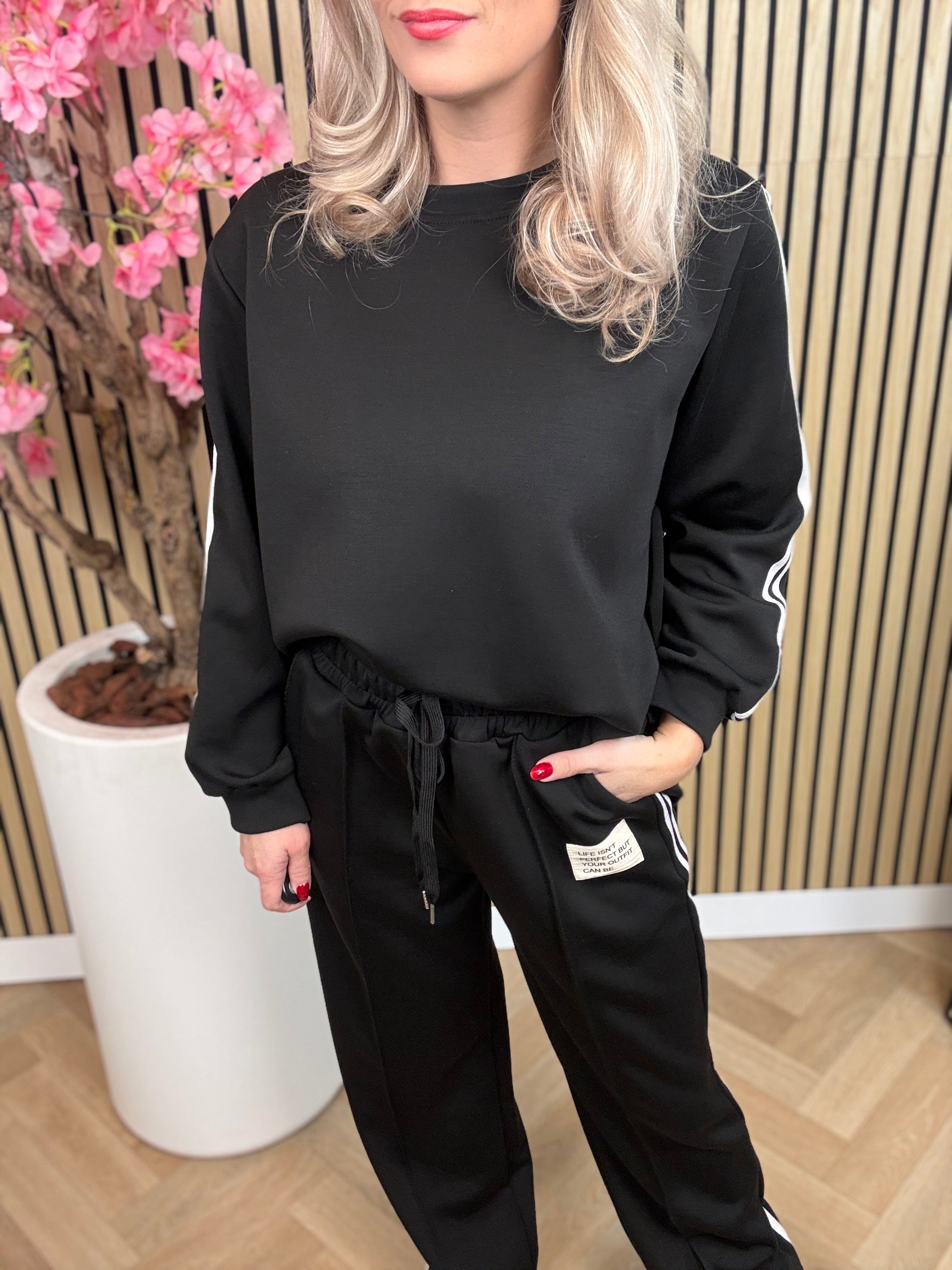 2-Delige set | Streep | Zwart