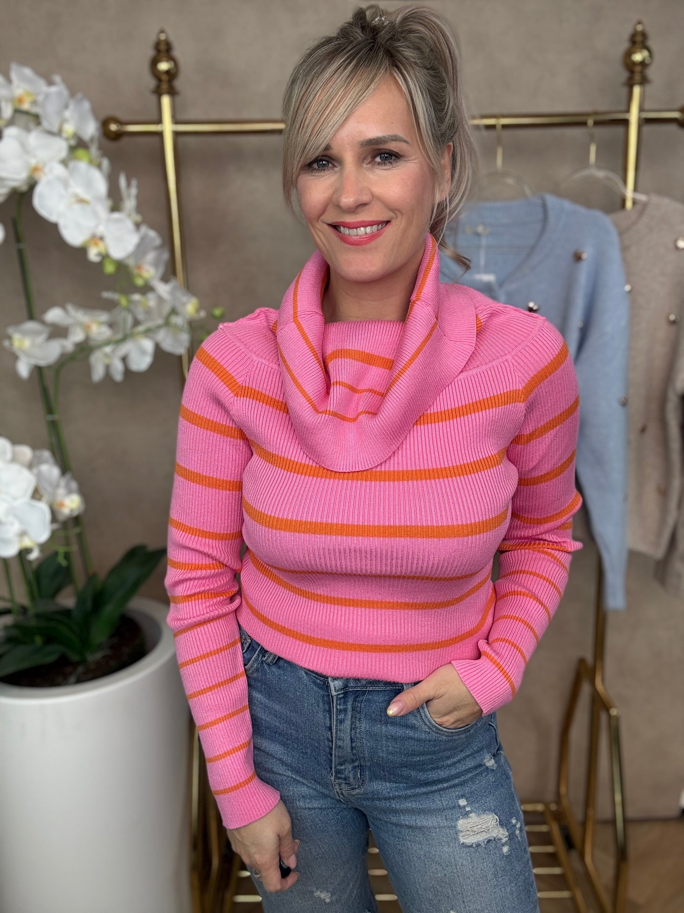 Off shoulder top | Yvette | Roze